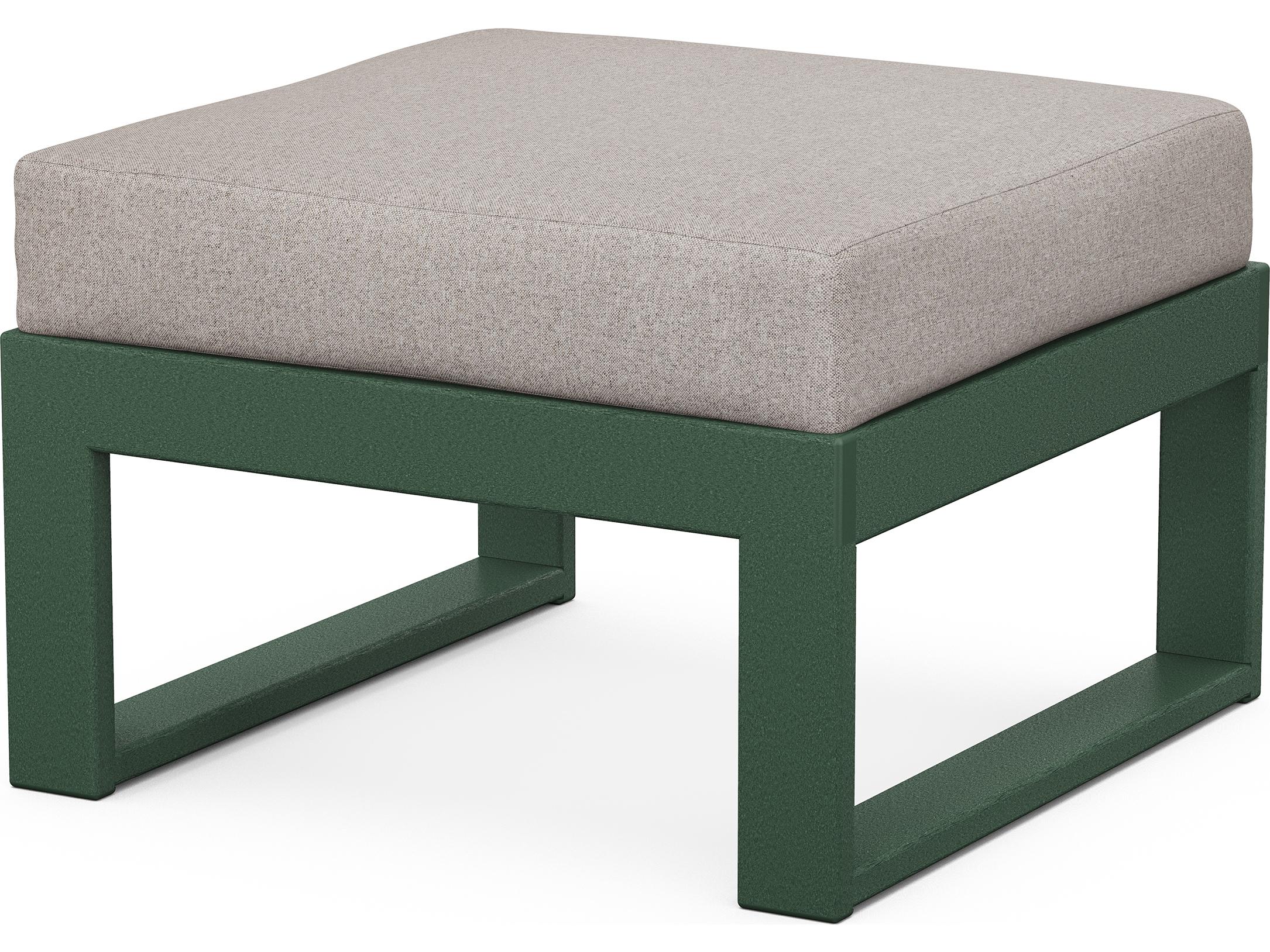 POLYWOOD® Edge Recycled Plastic Modular Outdoor Patio Ottoman