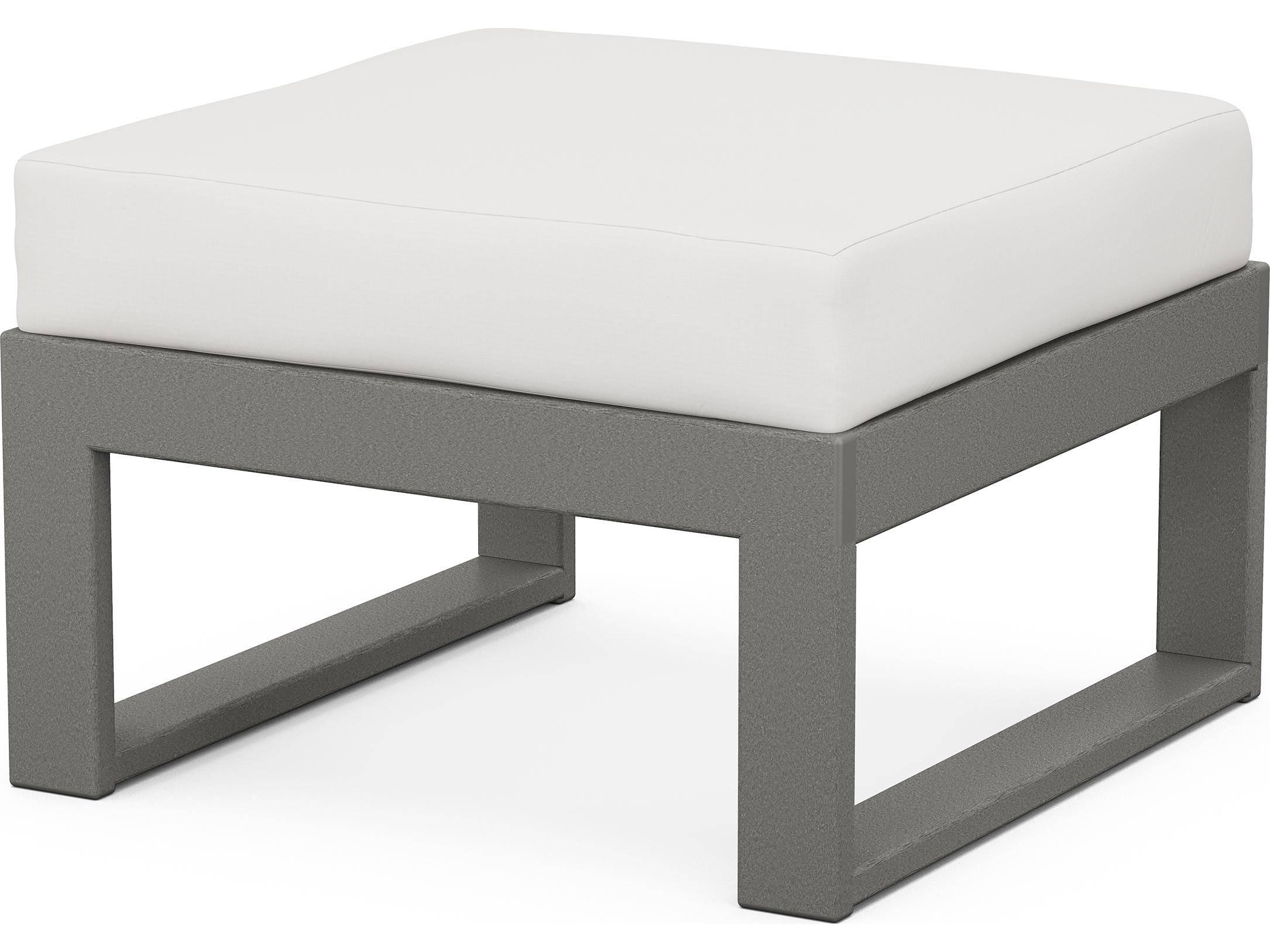 POLYWOOD® Edge Recycled Plastic Modular Outdoor Patio Ottoman