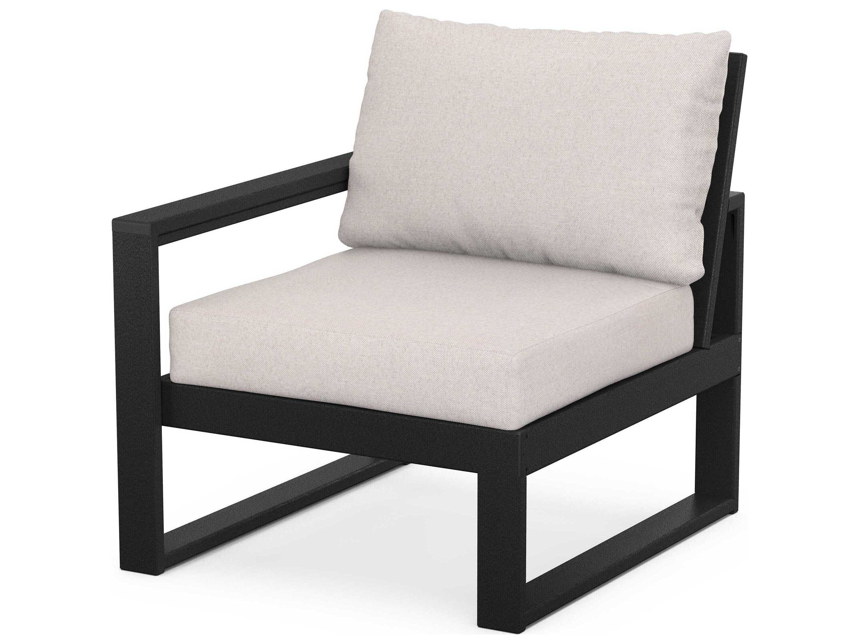 POLYWOOD® Edge Recycled Plastic Modular Left Arm Outdoor Lounge Chair