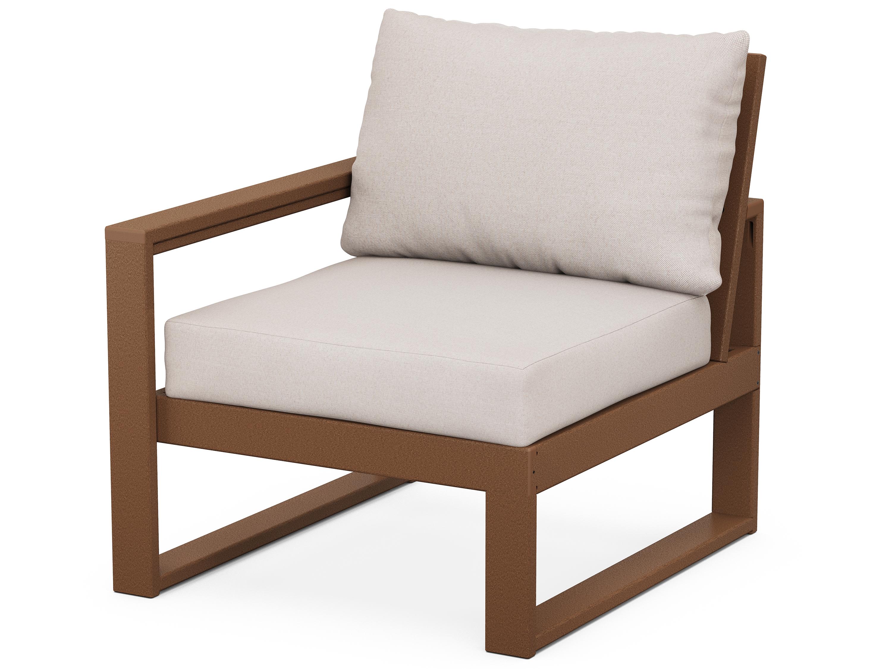 POLYWOOD® Edge Recycled Plastic Modular Left Arm Outdoor Lounge Chair