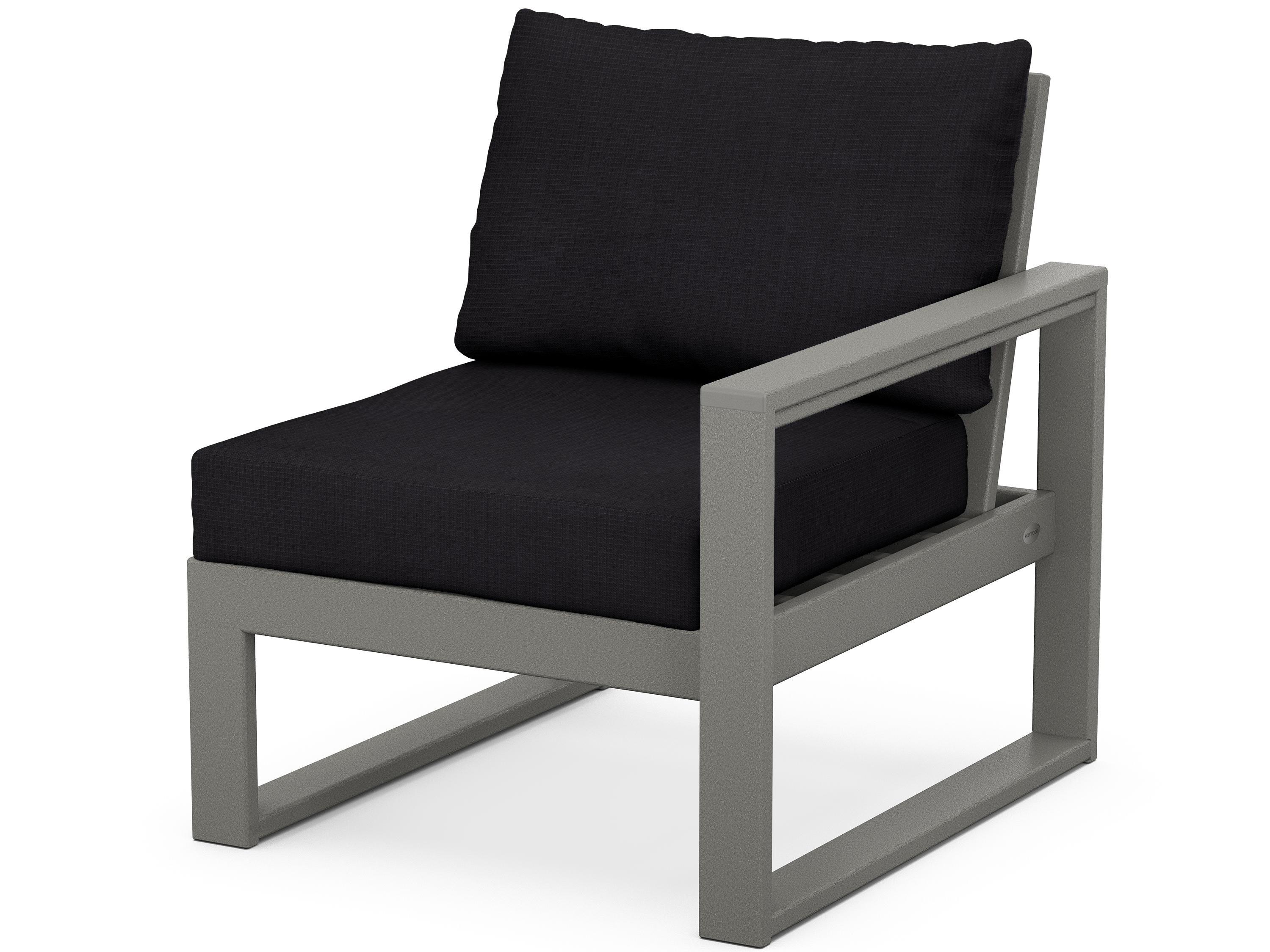 POLYWOOD® Edge Recycled Plastic Modular Right Arm Outdoor Patio Lounge Chair
