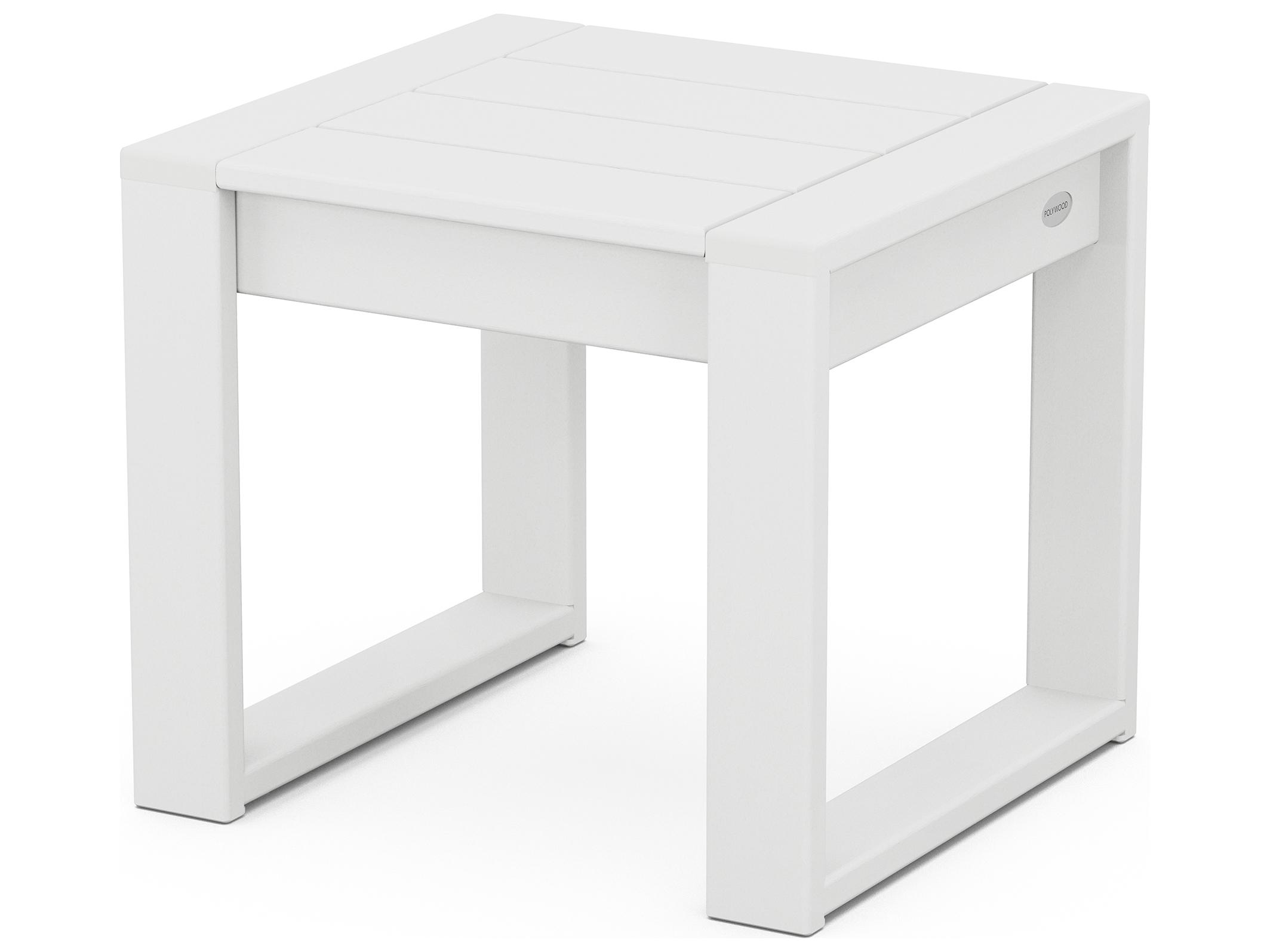 POLYWOOD® Edge Recycled Plastic Rectangular Outdoor End Table