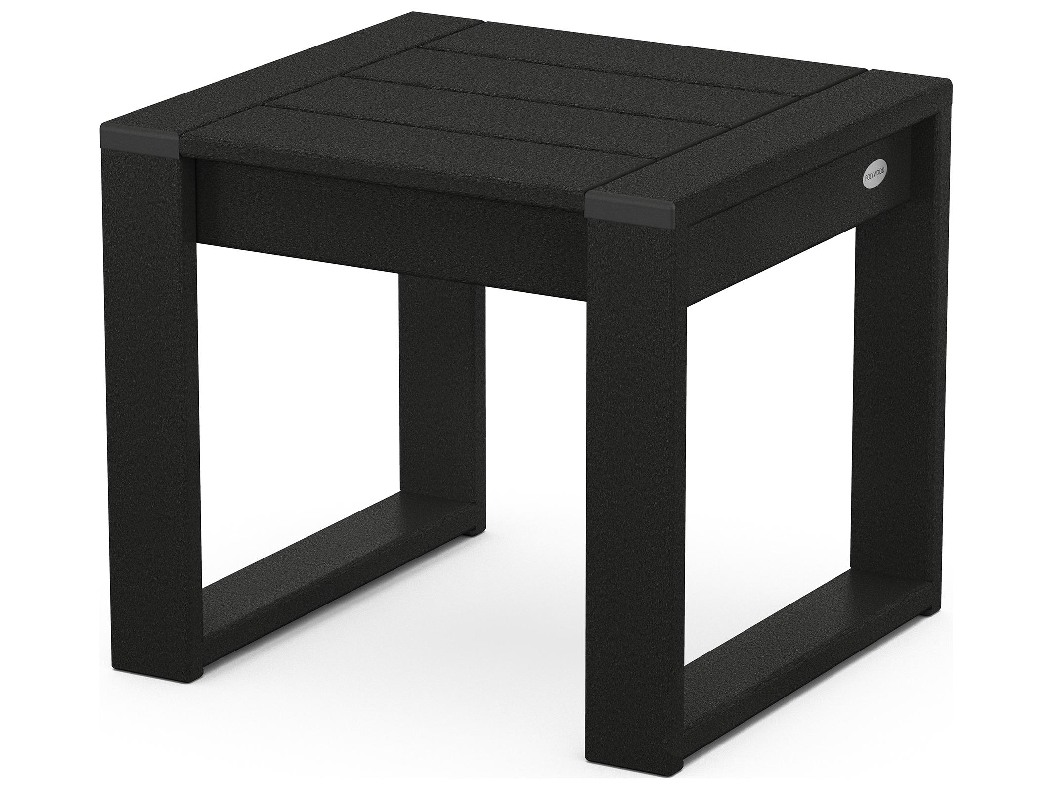 POLYWOOD® Edge Recycled Plastic Rectangular Outdoor End Table