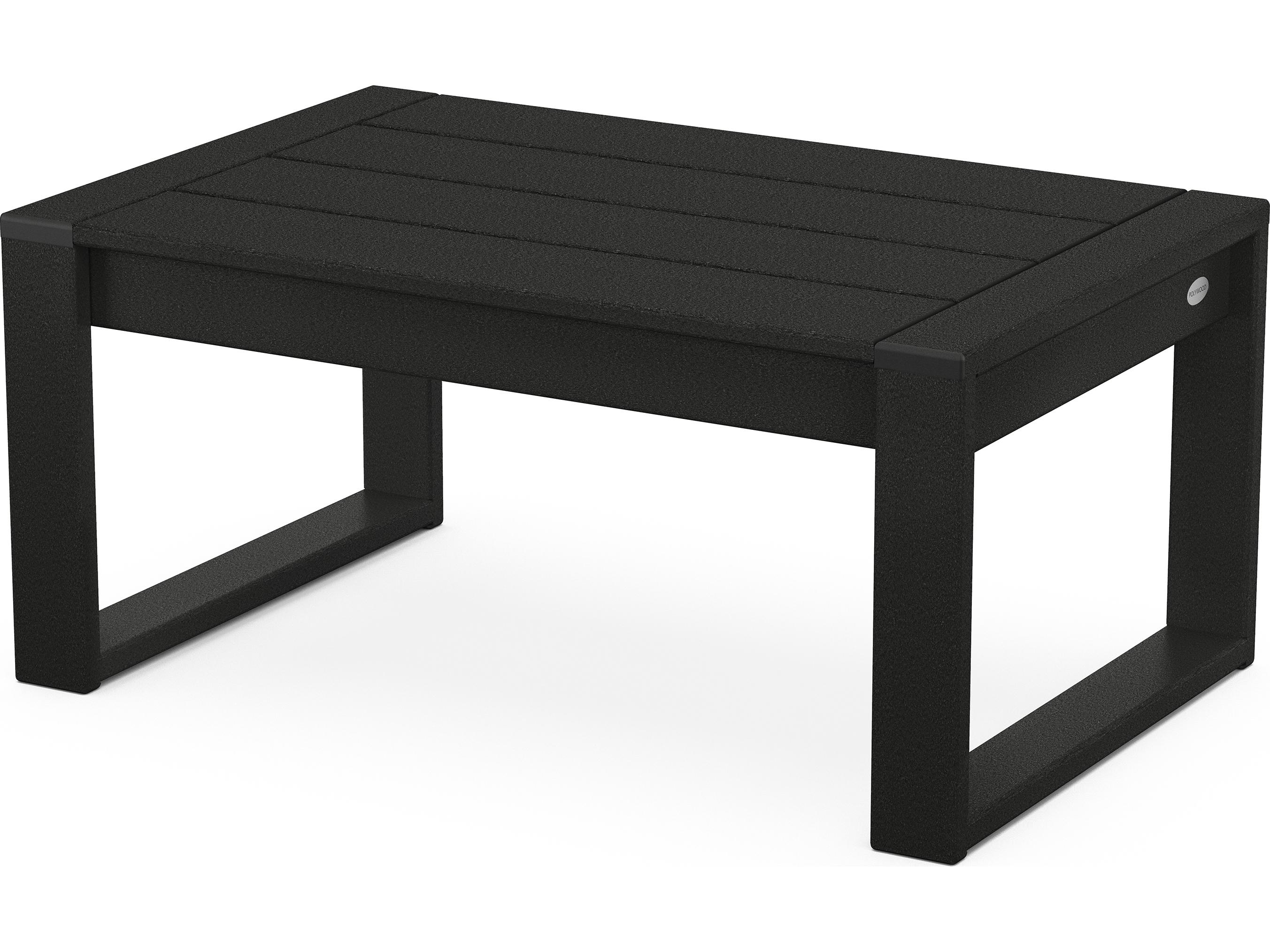 POLYWOOD® Edge Recycled Plastic Rectangular Outdoor Patio Coffee Table