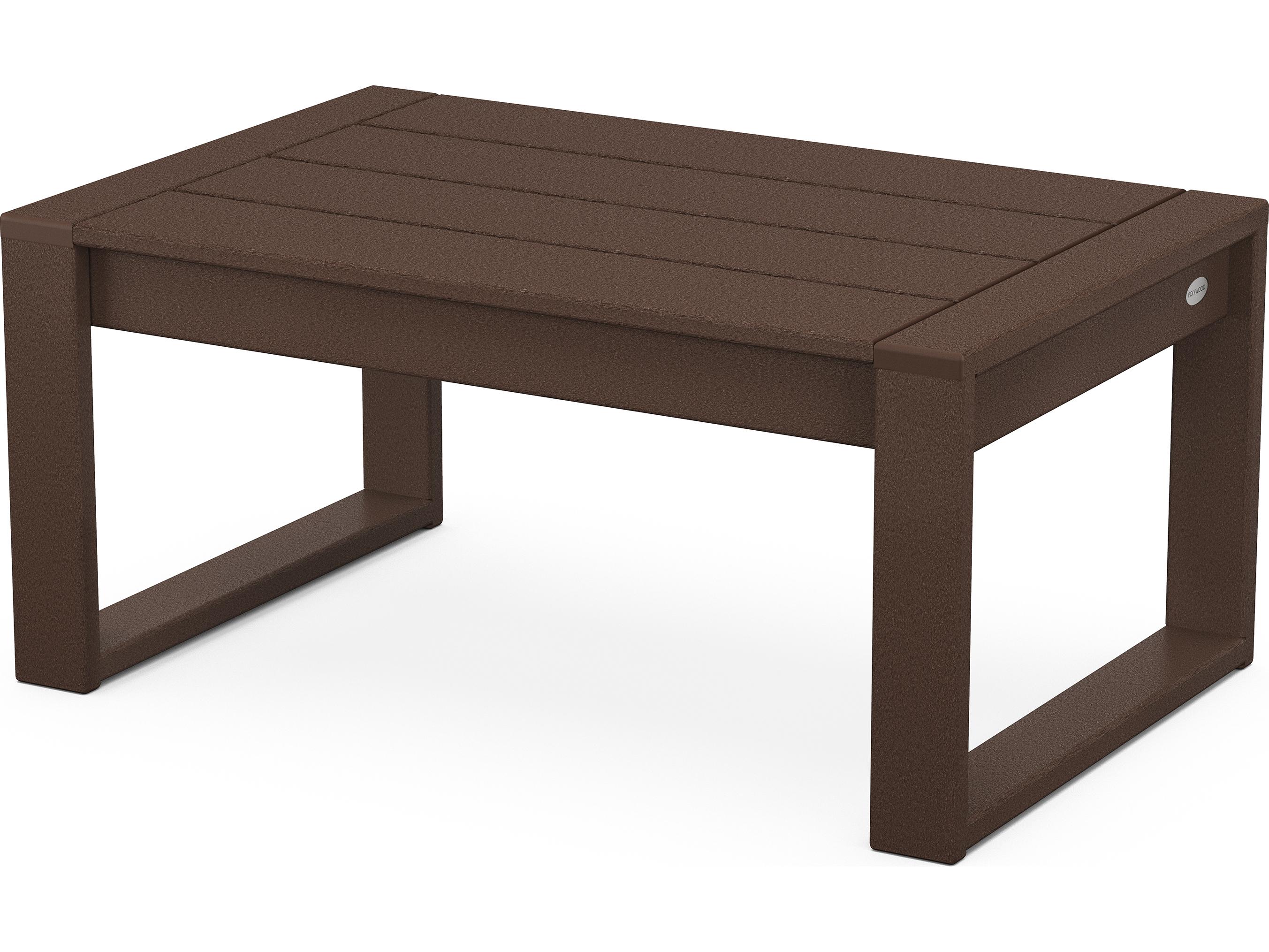 POLYWOOD® Edge Recycled Plastic Rectangular Outdoor Patio Coffee Table