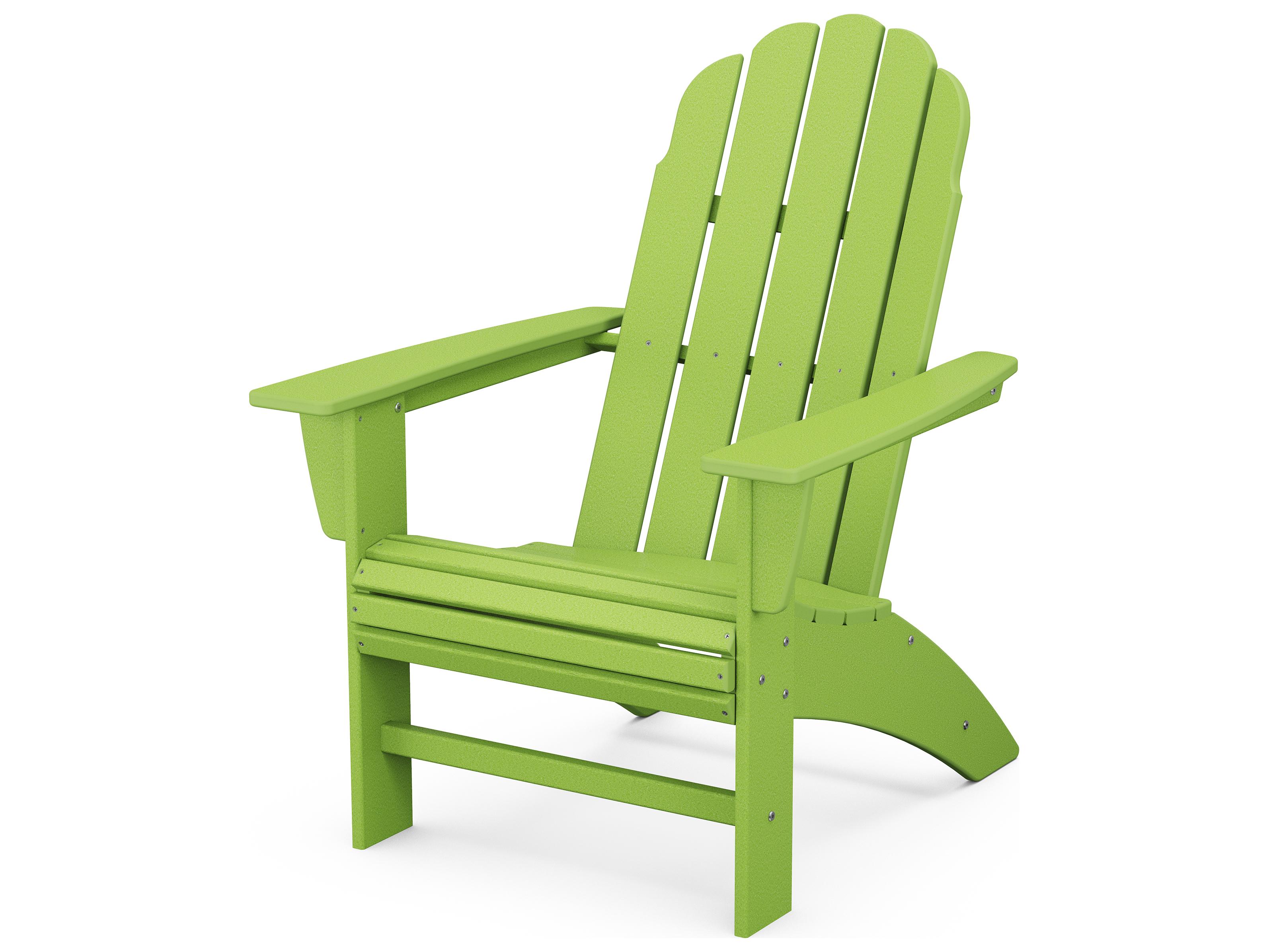 POLYWOOD® Vineyard Recycled Plastic Curved Outdoor Patio Adirondack Chair