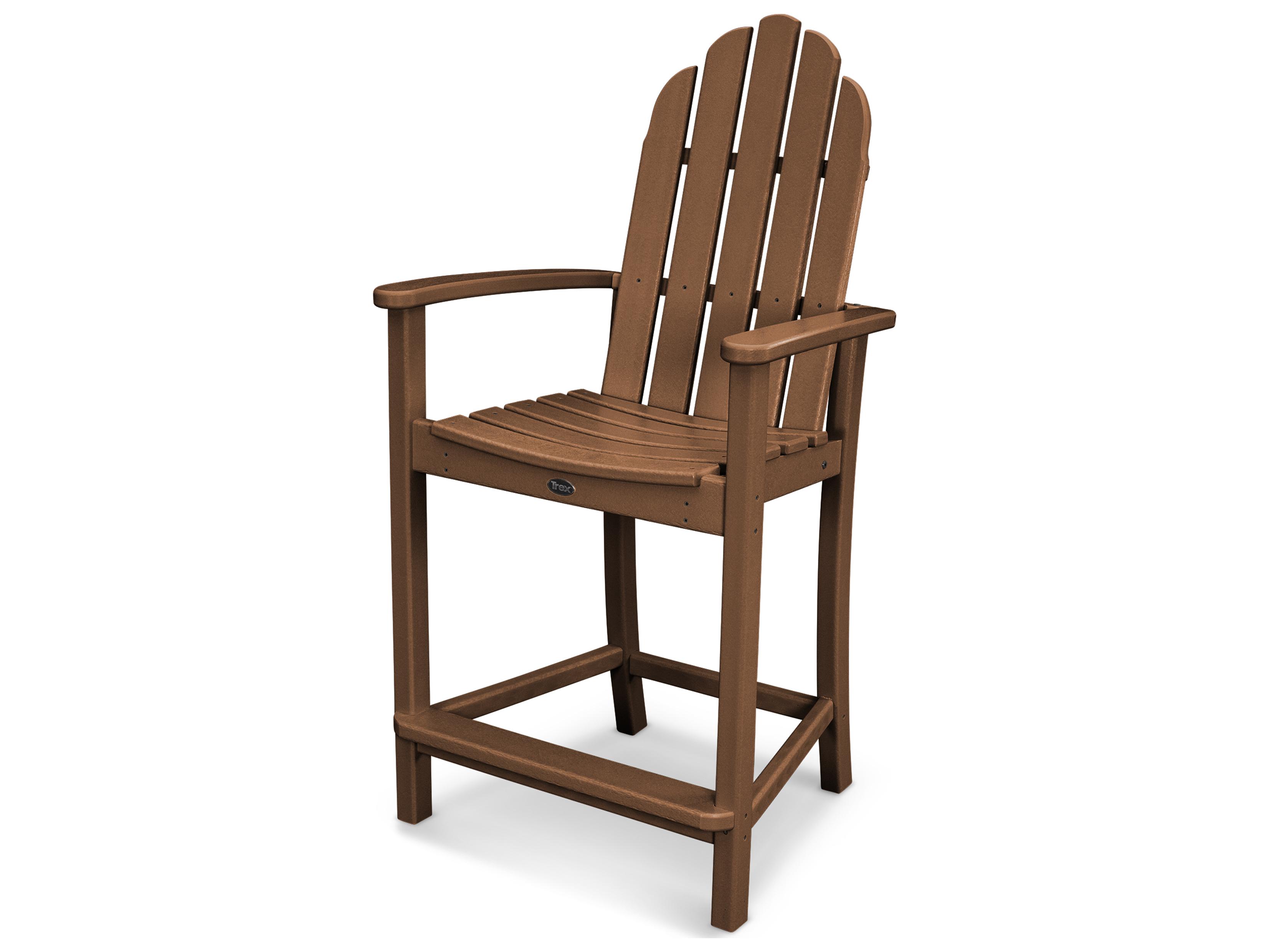 POLYWOOD® Classic Adirondack Recycled Plastic Outdoor Counter Stool