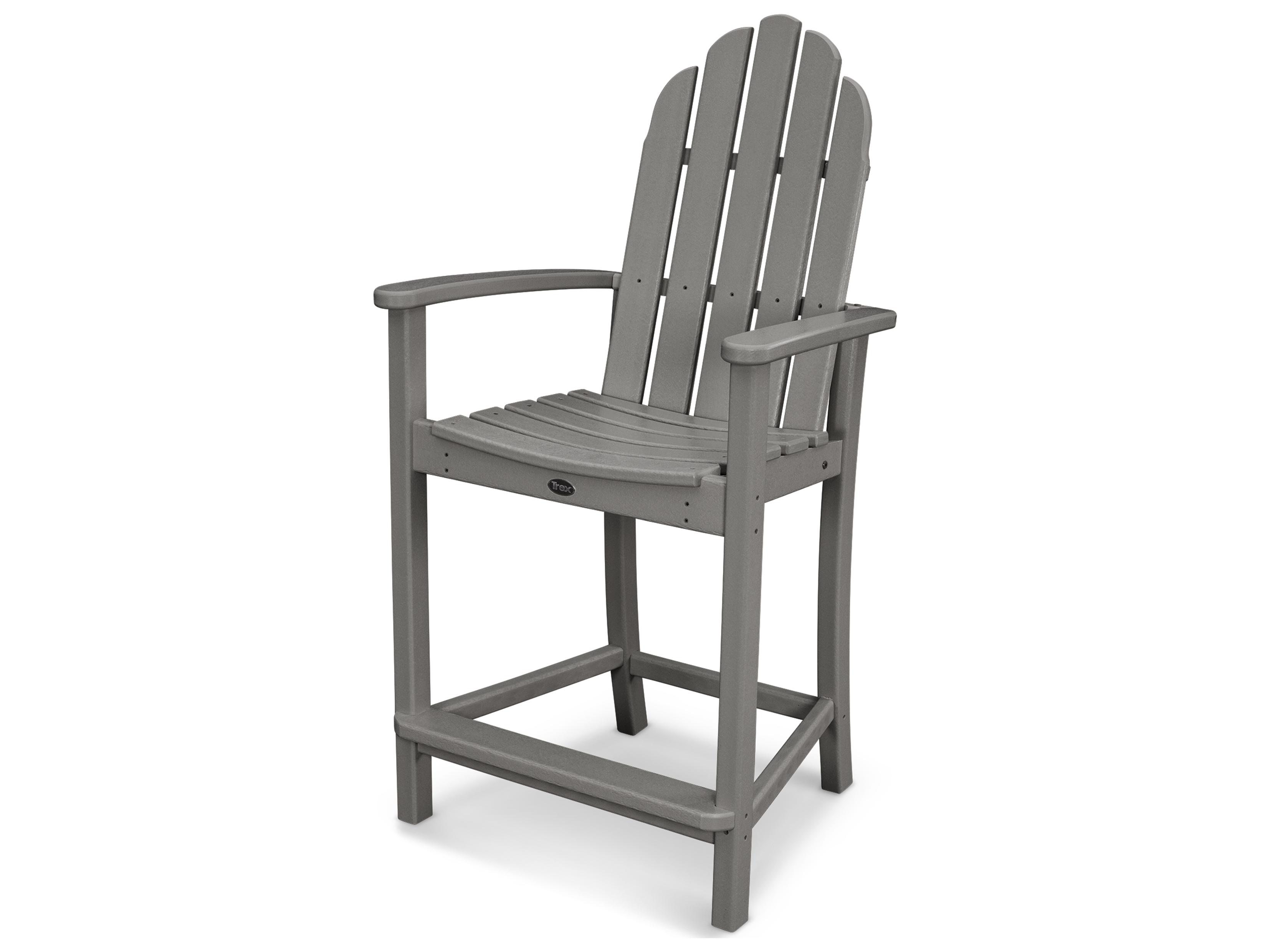POLYWOOD® Classic Adirondack Recycled Plastic Outdoor Counter Stool