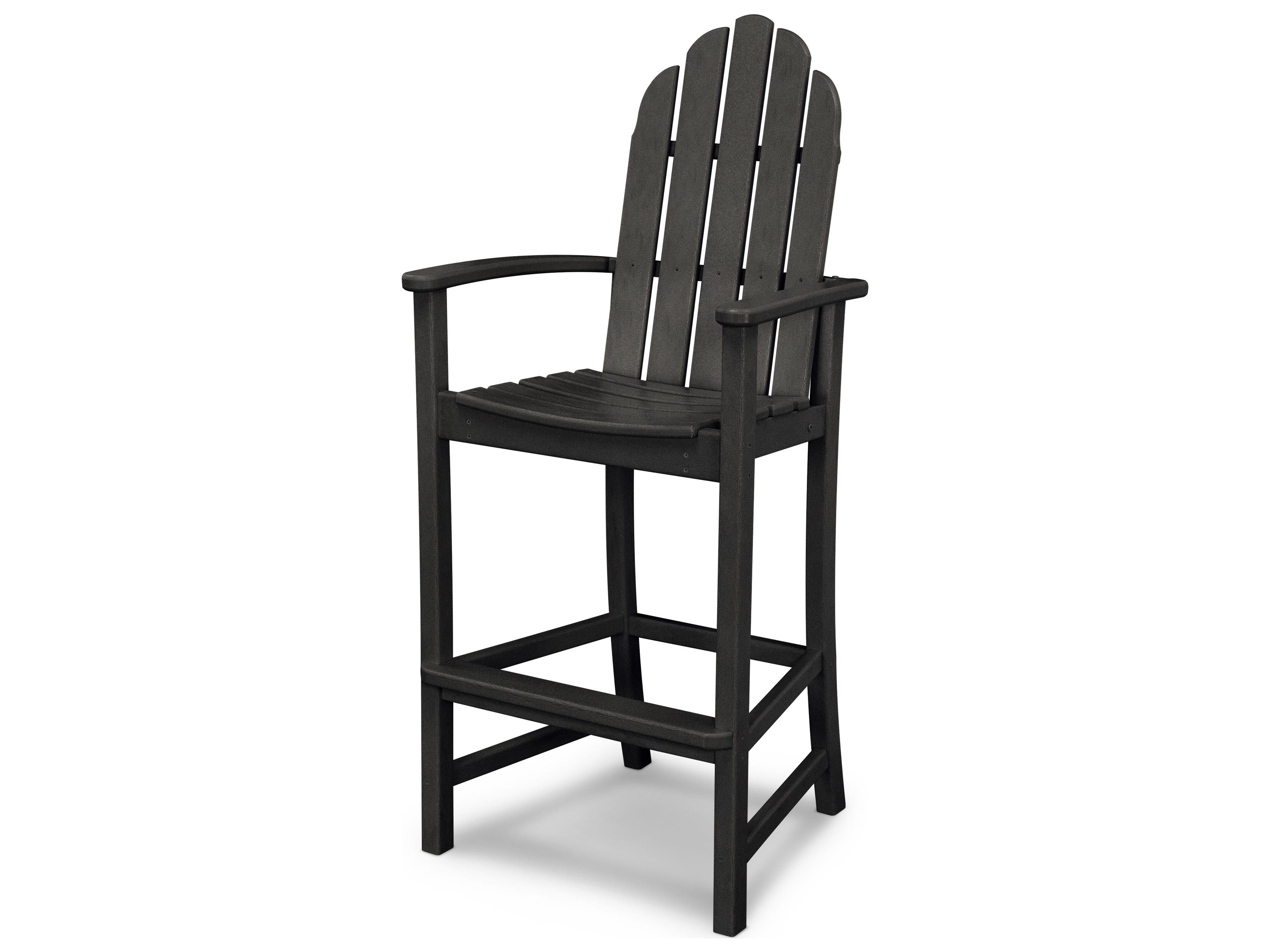 POLYWOOD® Classic Adirondack Recycled Plastic Patio Bar Stool
