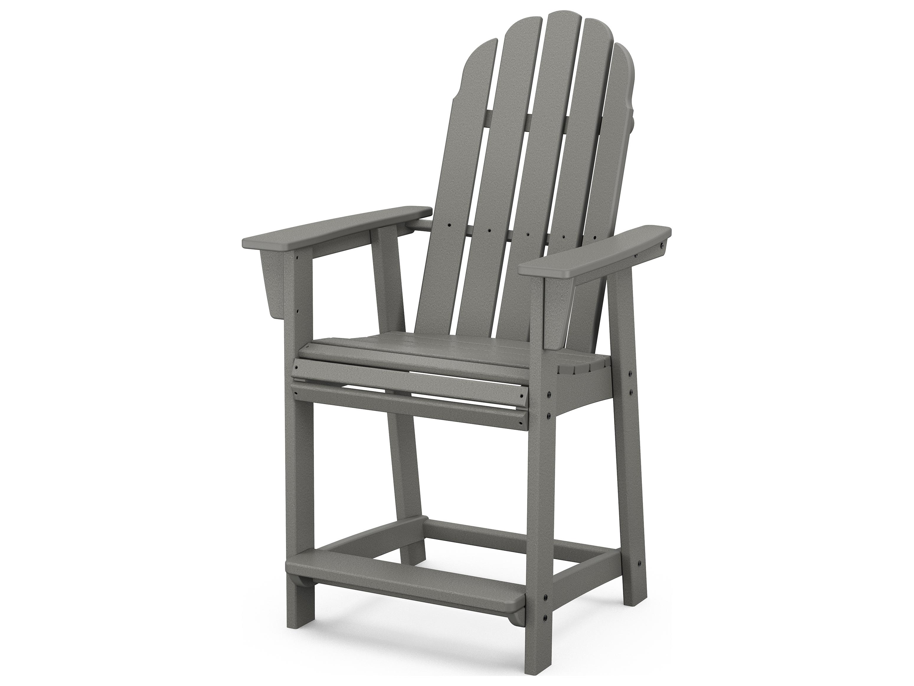 POLYWOOD® Vineyard Recycled Plastic Curveback Patio Counter Chair