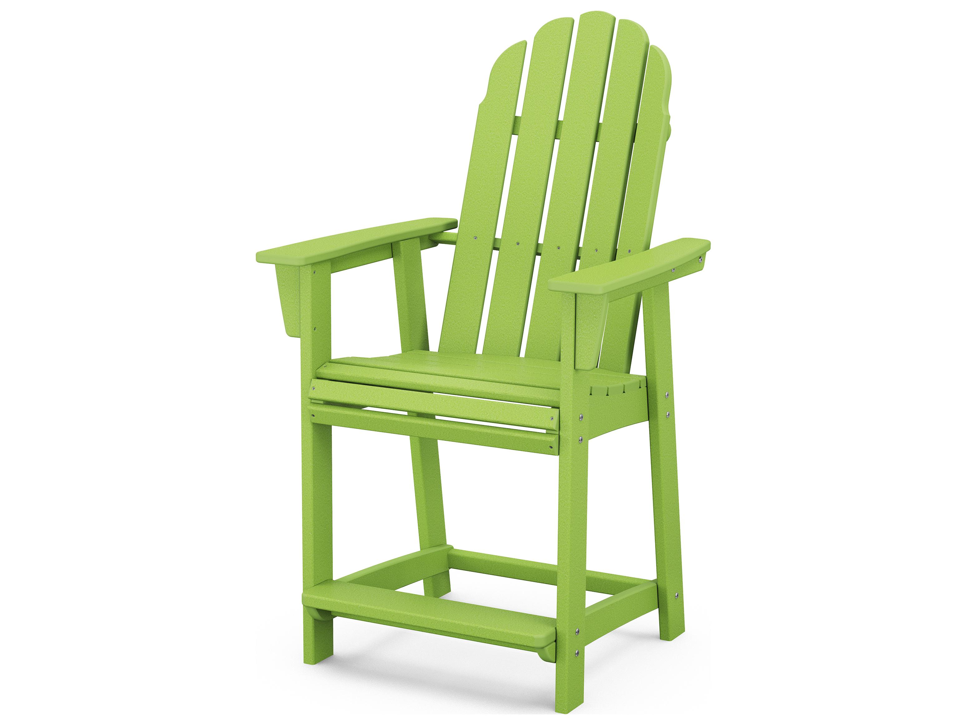 POLYWOOD® Vineyard Recycled Plastic Curveback Patio Counter Chair
