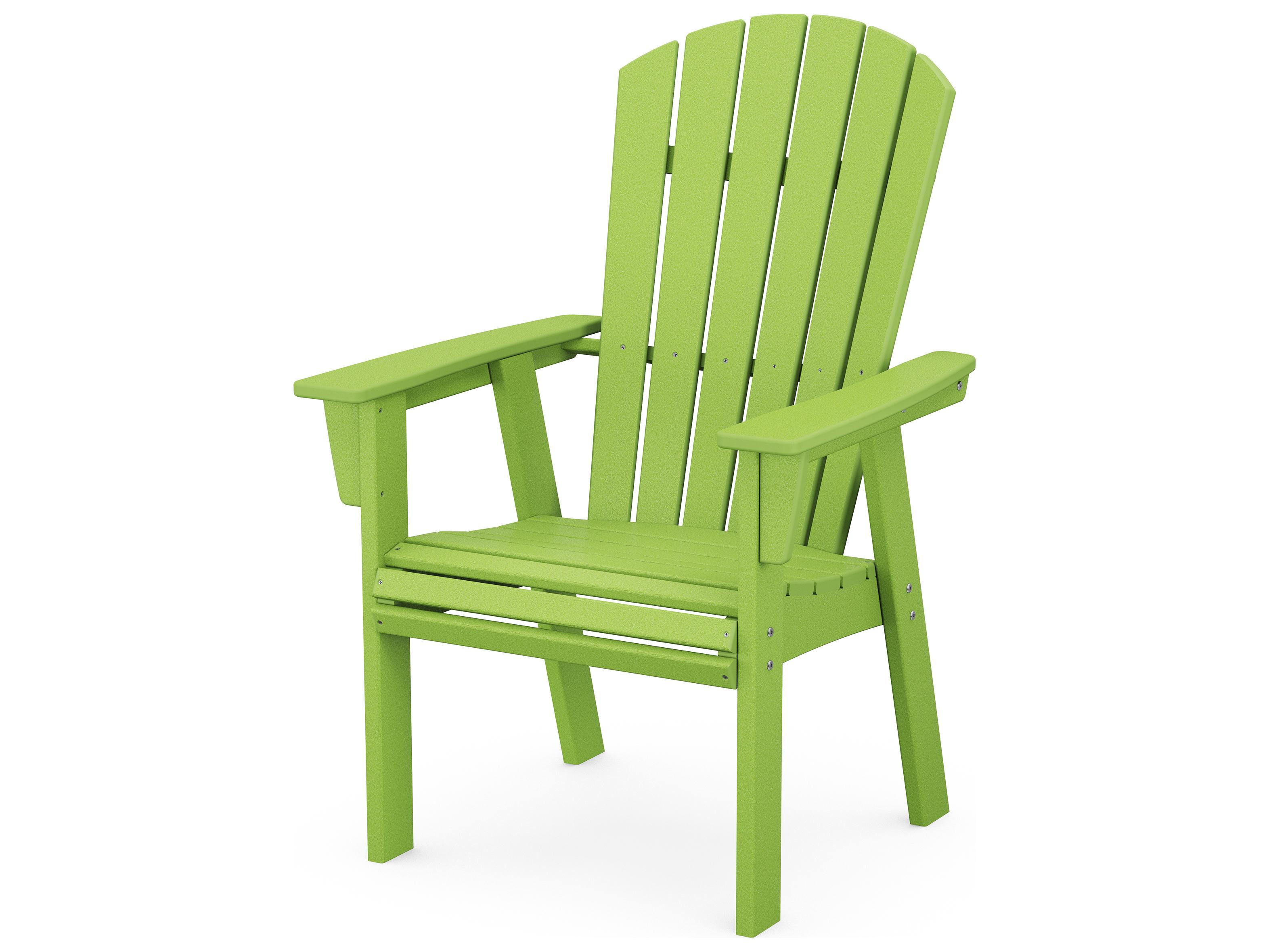 POLYWOOD® Nautical Recycled Plastic Adirondack Outdoor Patio Dining Chair