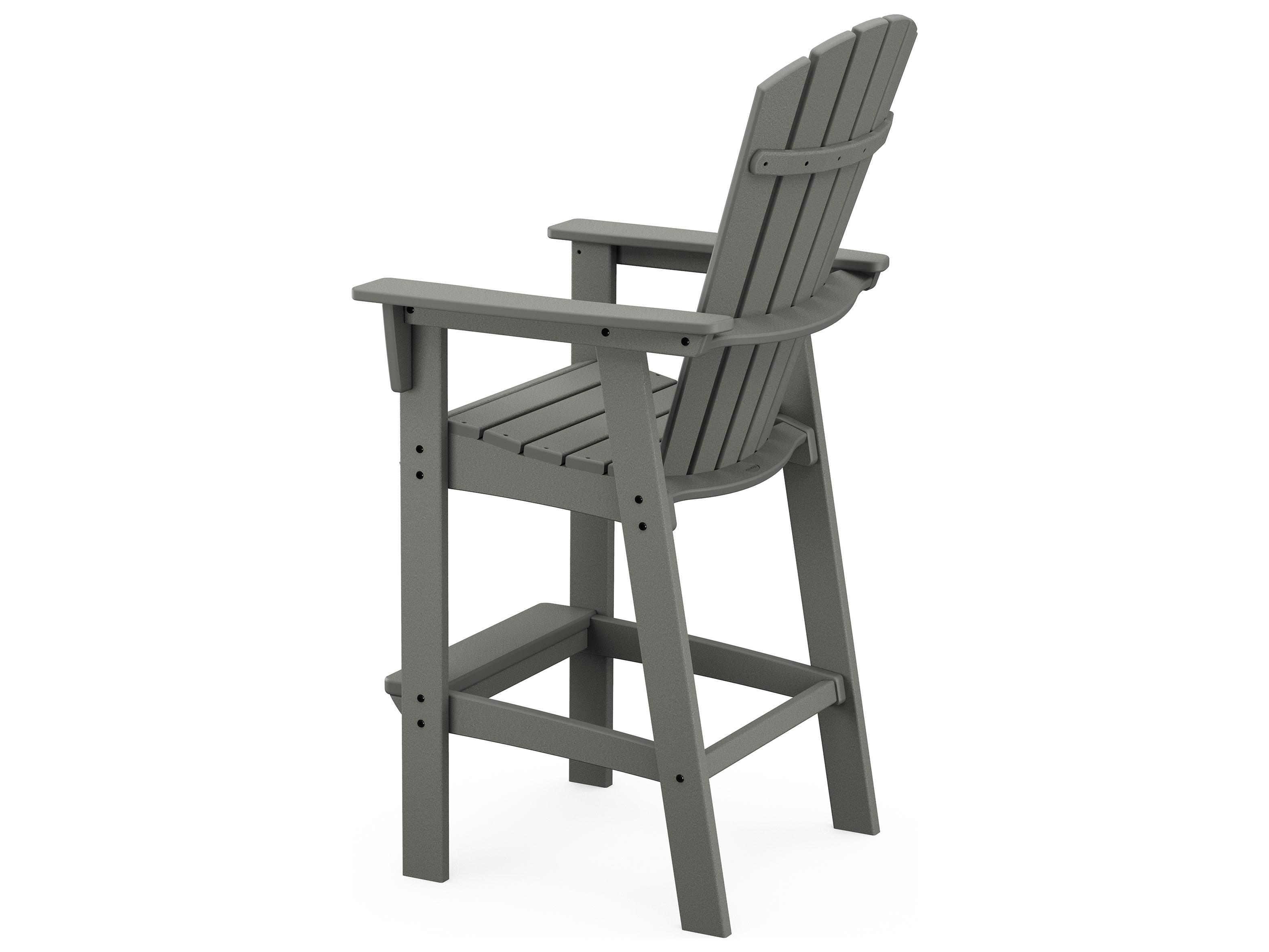 POLYWOOD® Nautical Recycled Plastic Adirondack Bar Chair