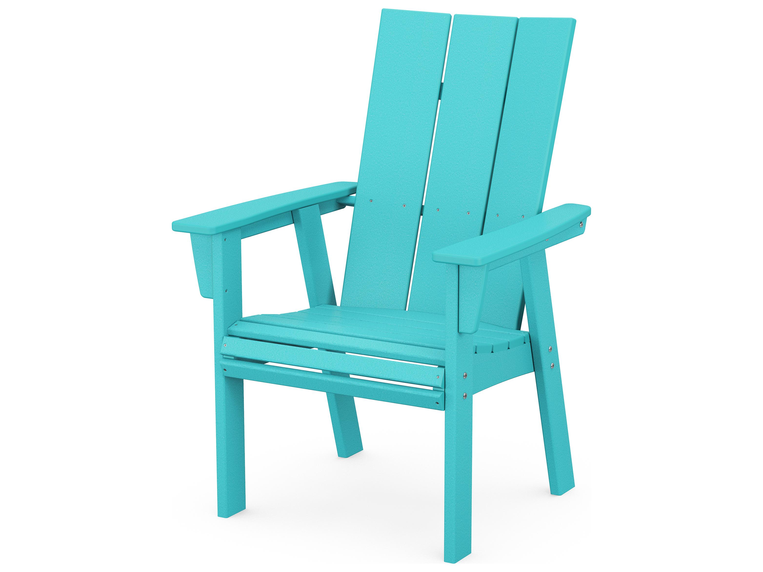 POLYWOOD® Modern Recycled Plastic Adirondack Dining Chair