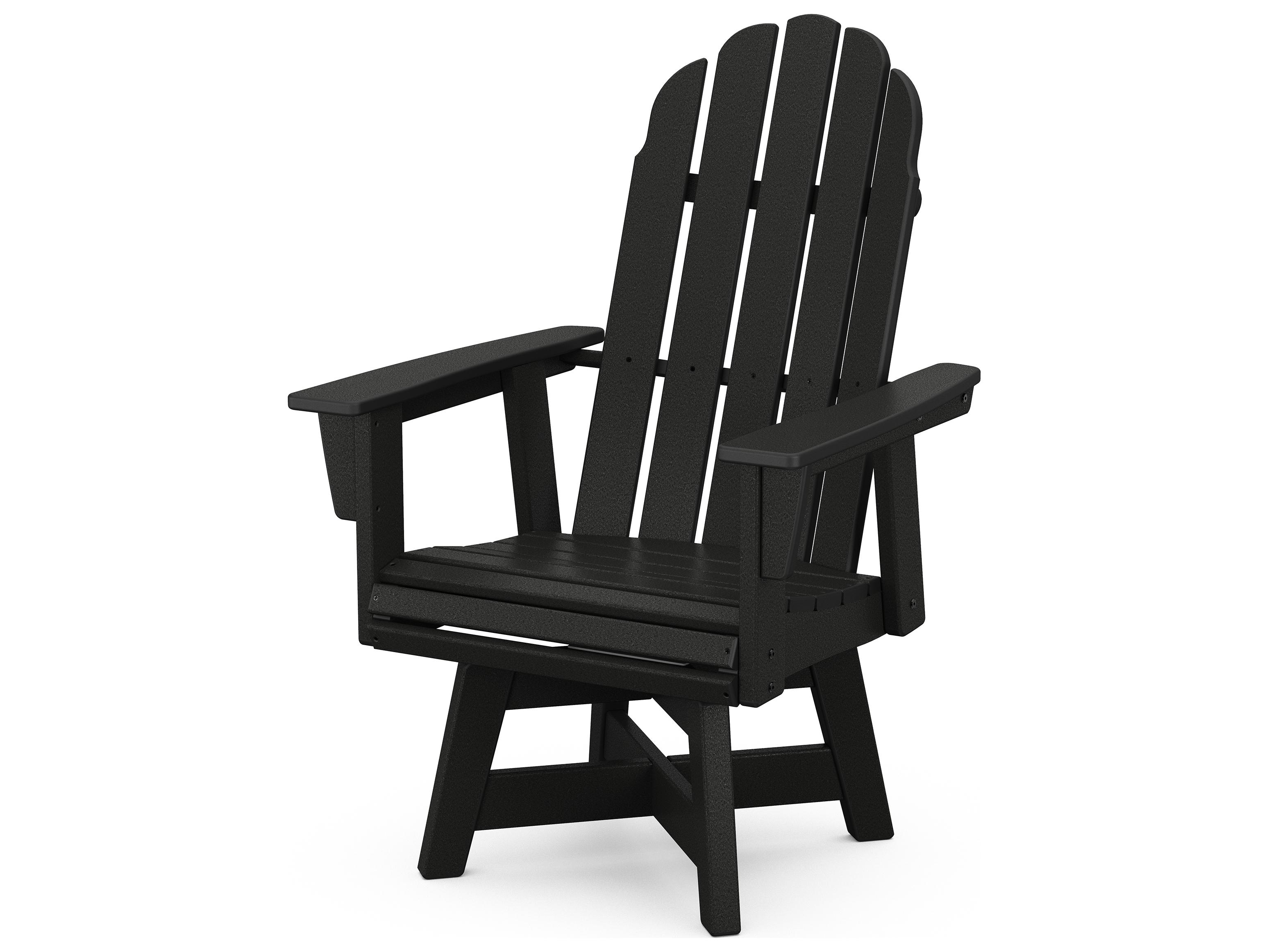 POLYWOOD® Vineyard Recycled Plastic Curveback Swivel Outdoor Dining Arm Chair