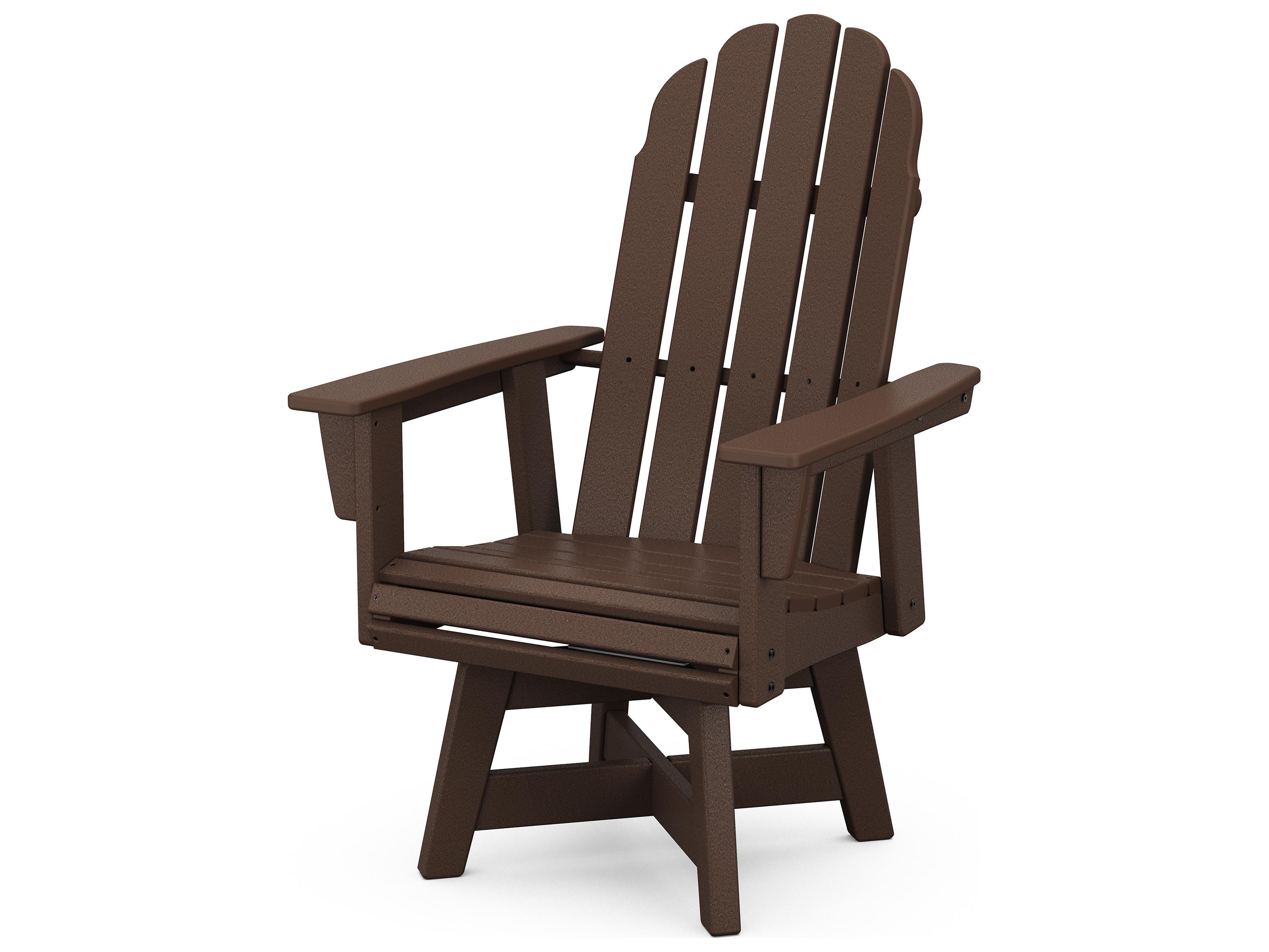 POLYWOOD® Vineyard Recycled Plastic Curveback Swivel Outdoor Dining Arm Chair