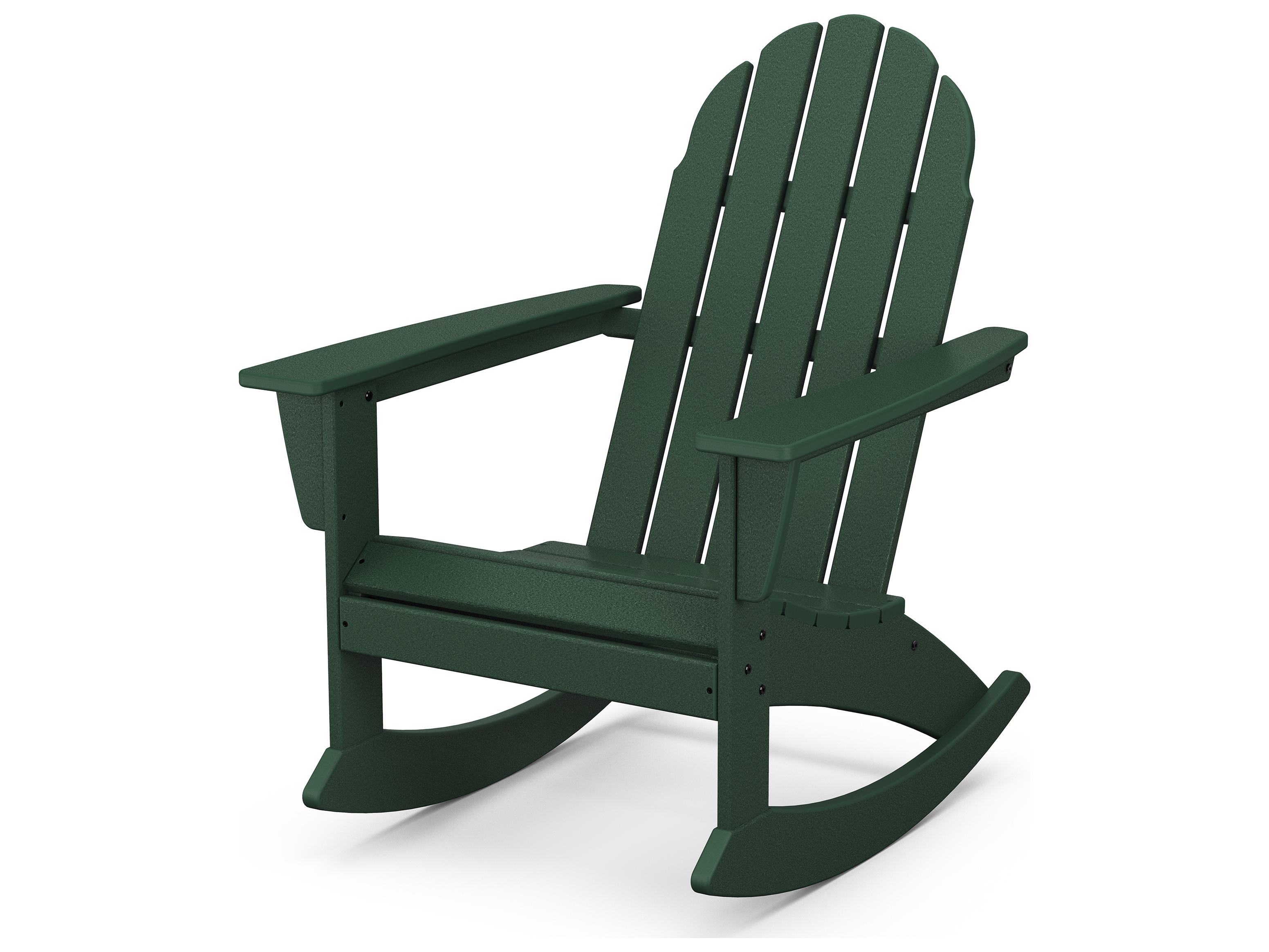POLYWOOD® Vineyard Adirondack Recycled Plastic Patio Rocking Chair