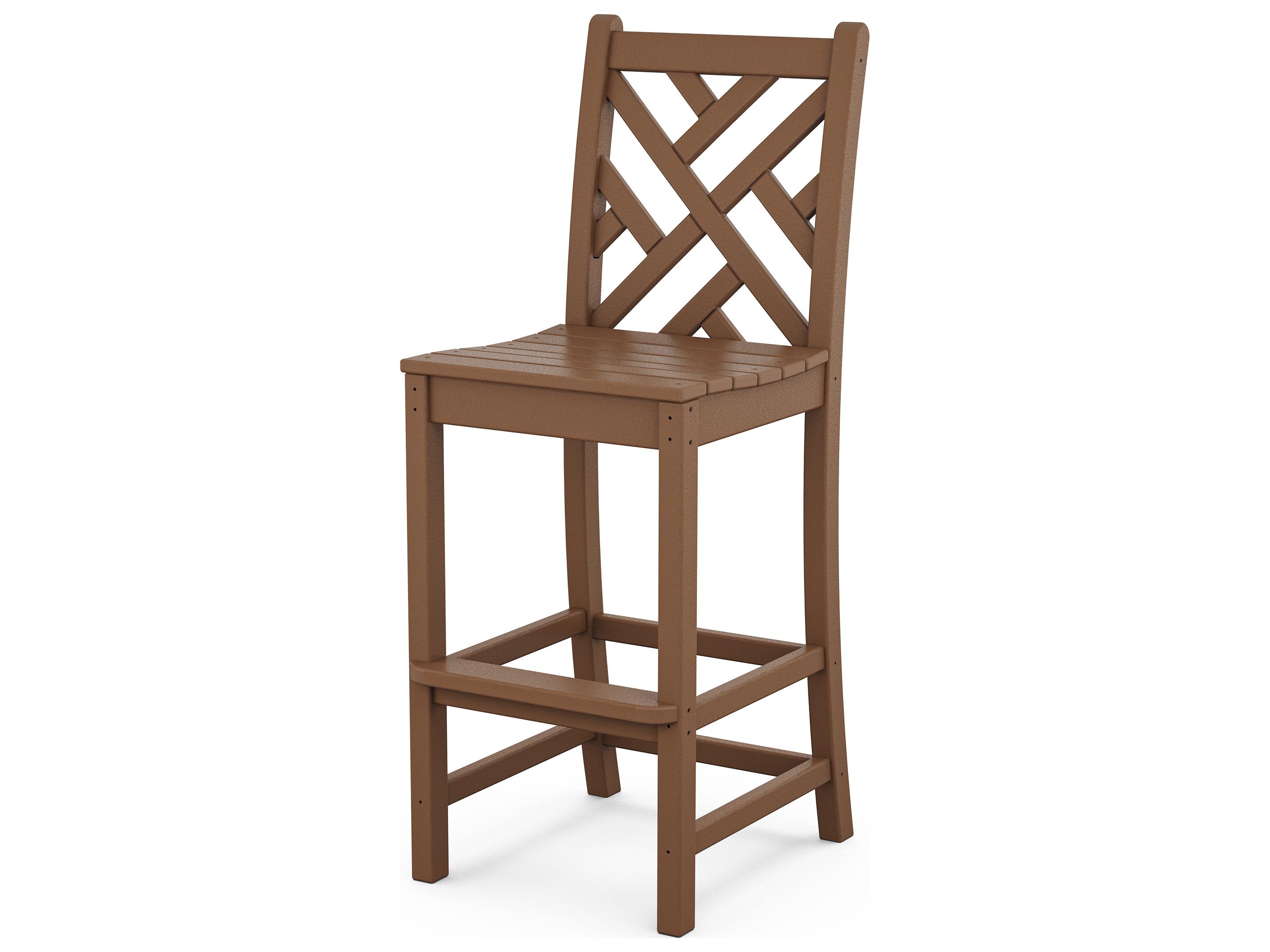 POLYWOOD® Chippendale Recycled Plastic Side Outdoor Patio Bar Stool