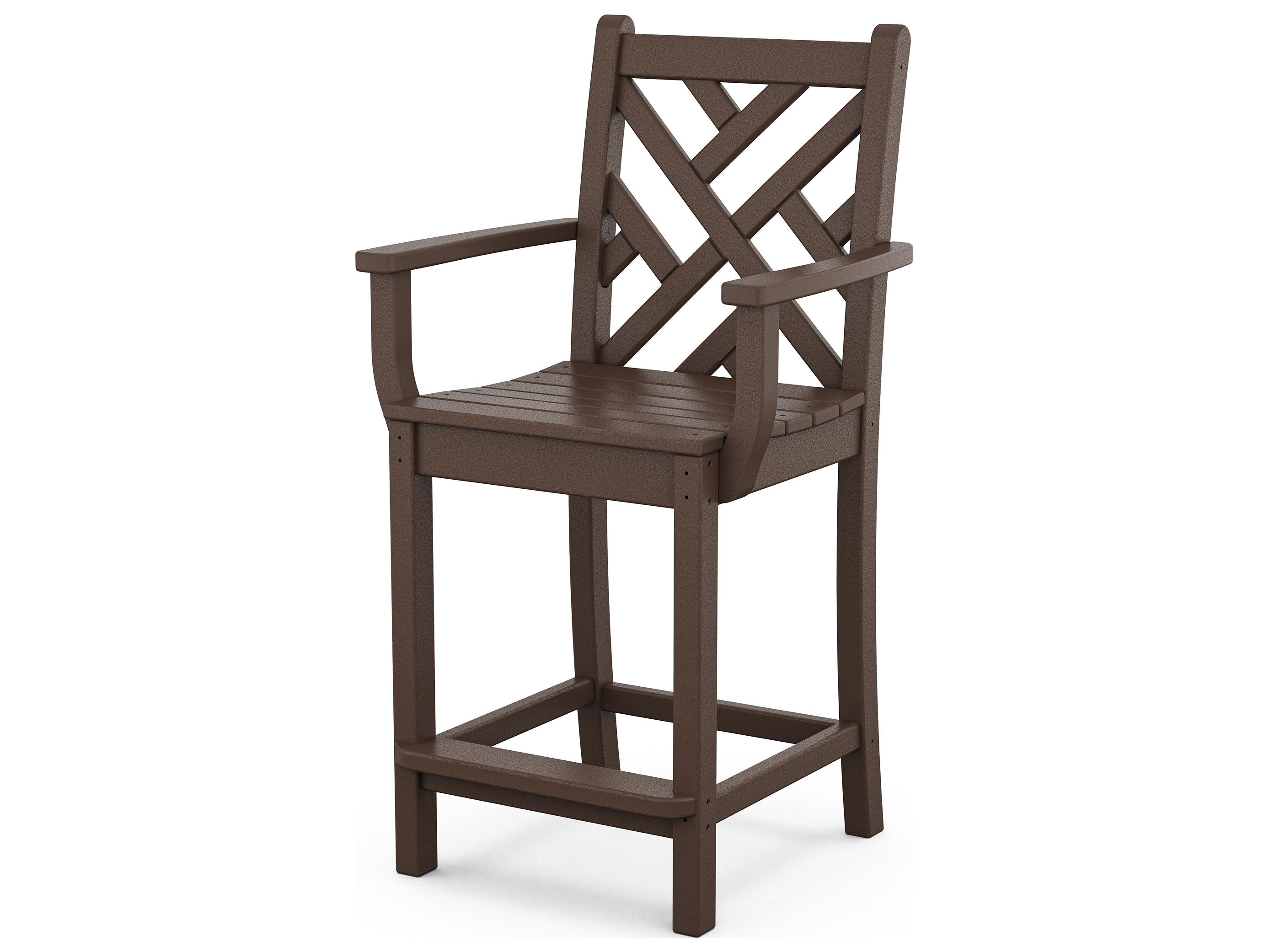 POLYWOOD® Chippendale Recycled Plastic Outdoor Counter Stool