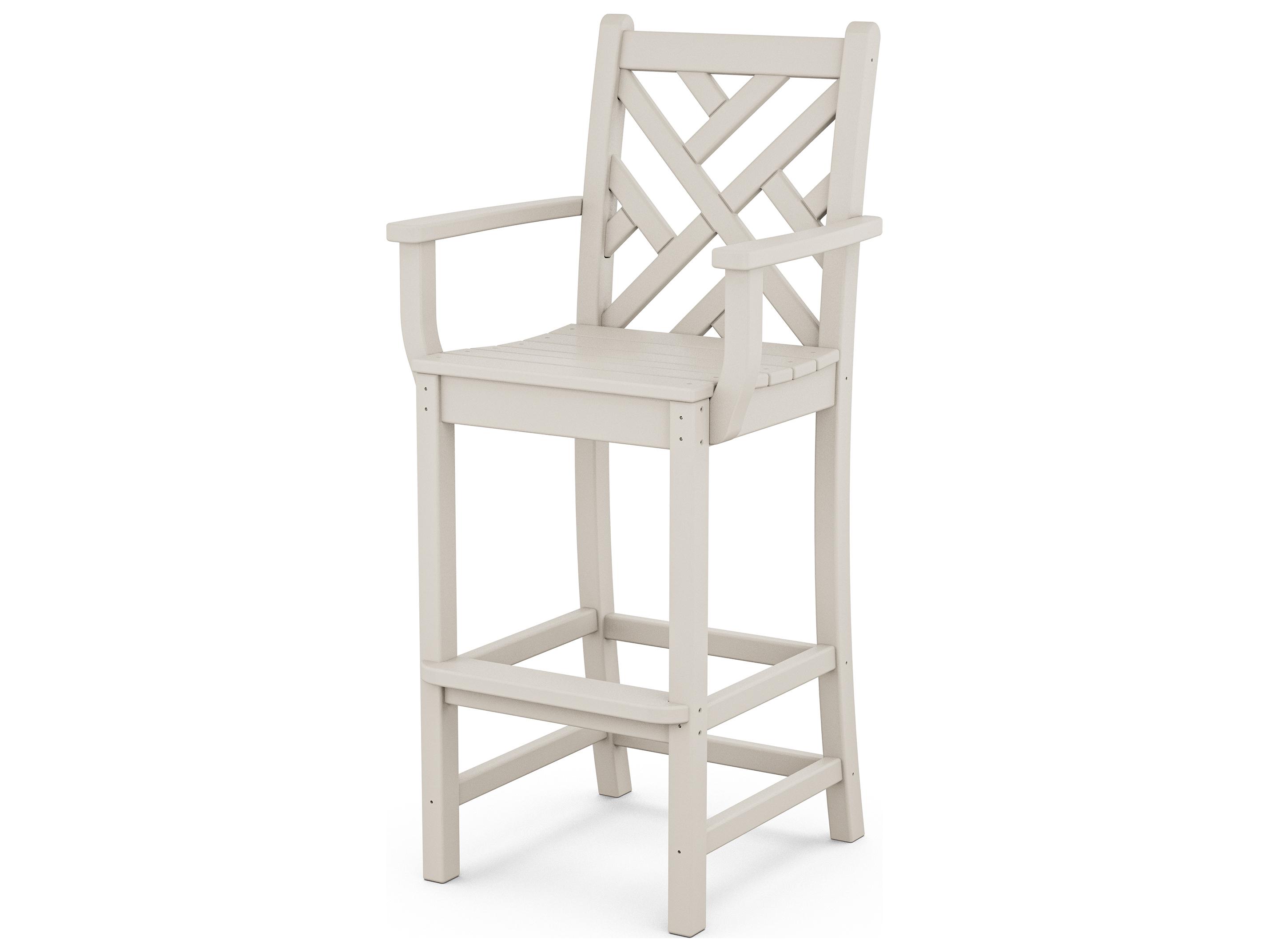 POLYWOOD® Chippendale Recycled Plastic Outdoor Bar Chair