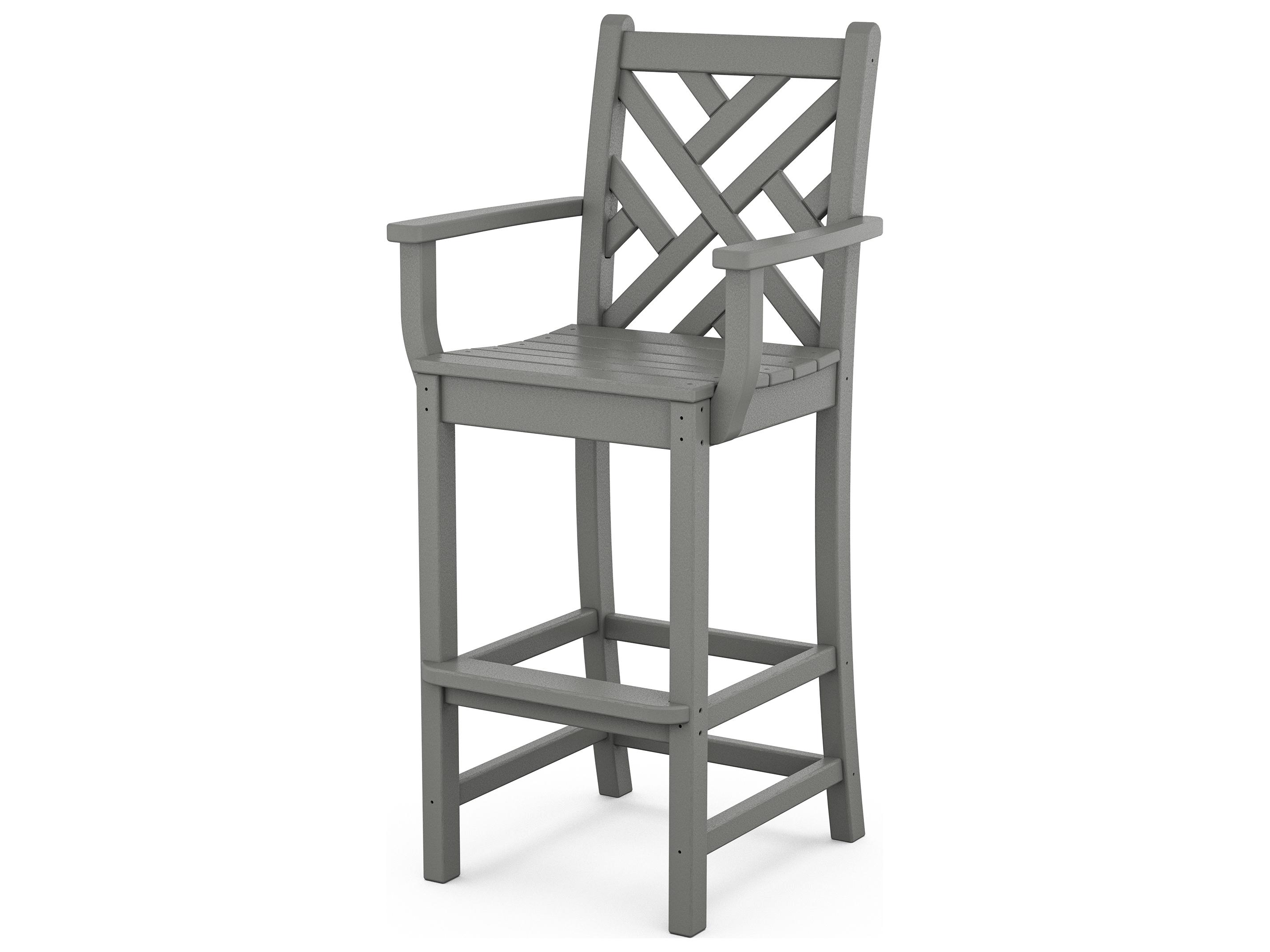 POLYWOOD® Chippendale Recycled Plastic Outdoor Bar Chair