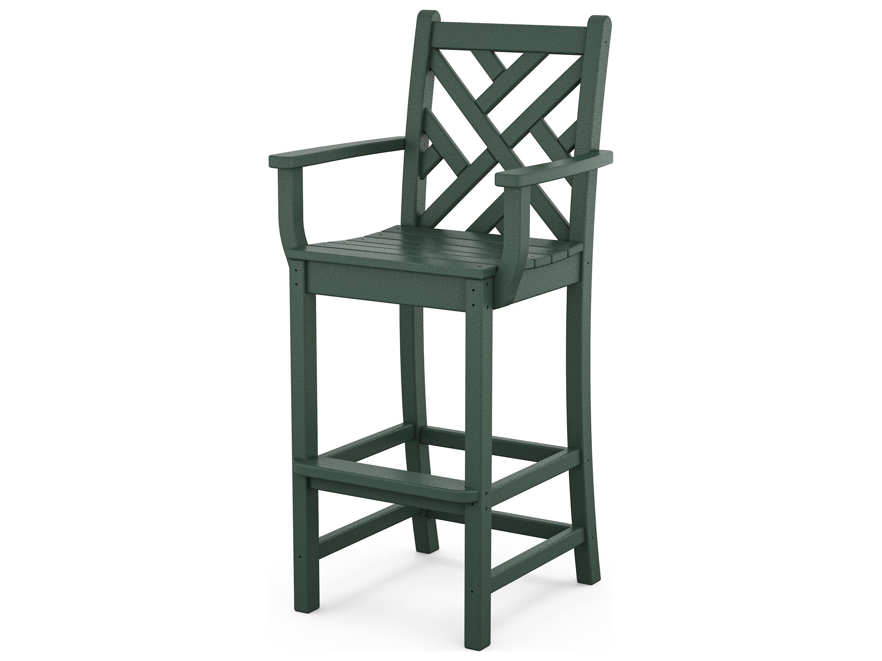 POLYWOOD® Chippendale Recycled Plastic Outdoor Bar Chair
