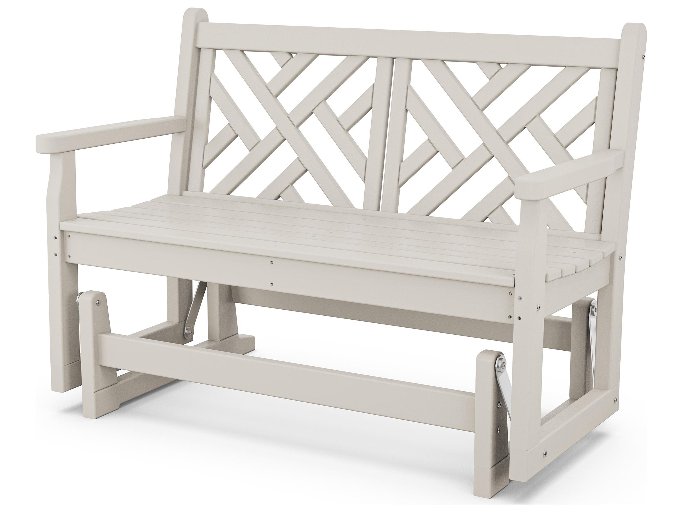 POLYWOOD® Chippendale Recycled Plastic Glider Loveseat