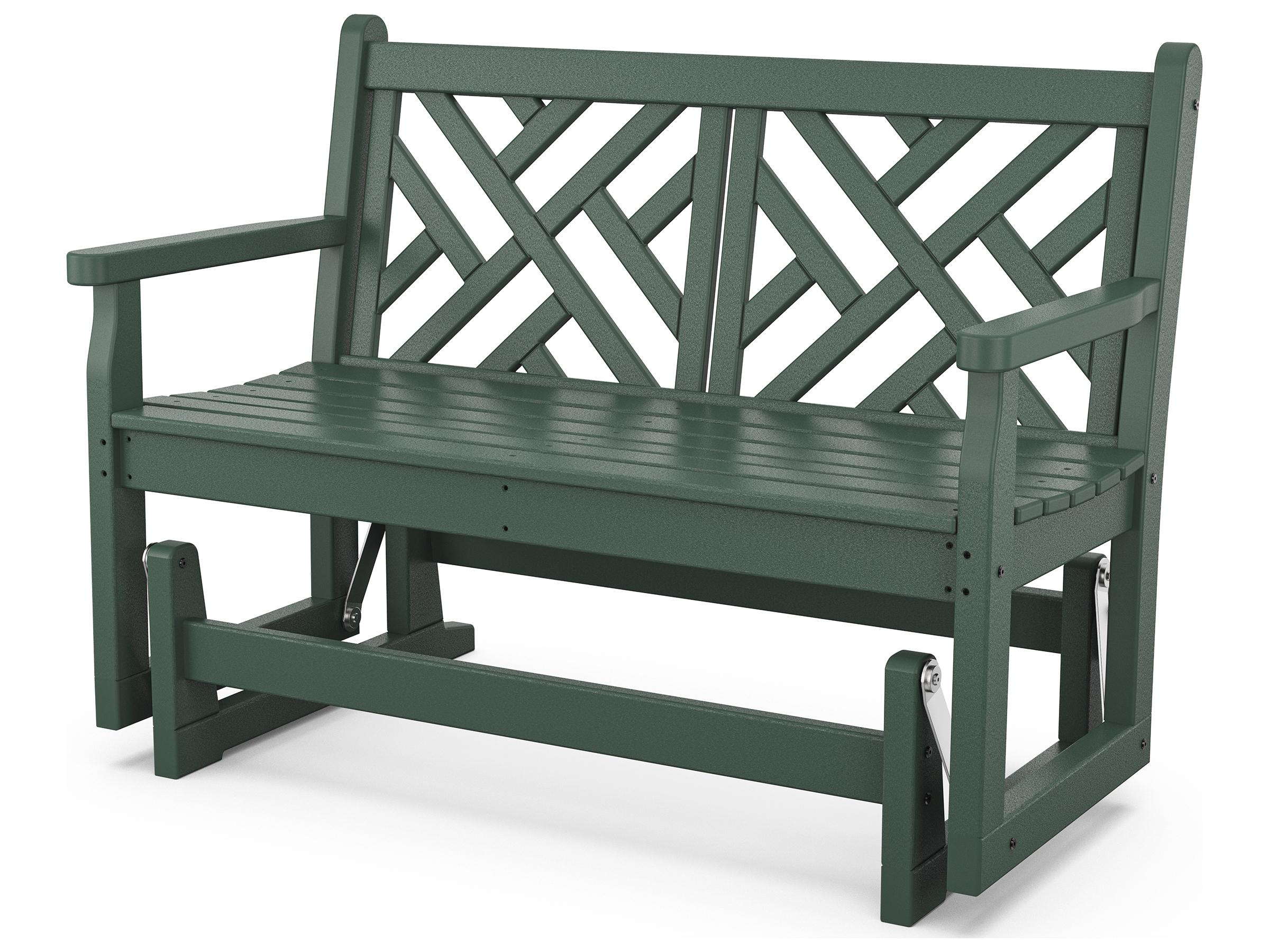 POLYWOOD® Chippendale Recycled Plastic Glider Loveseat