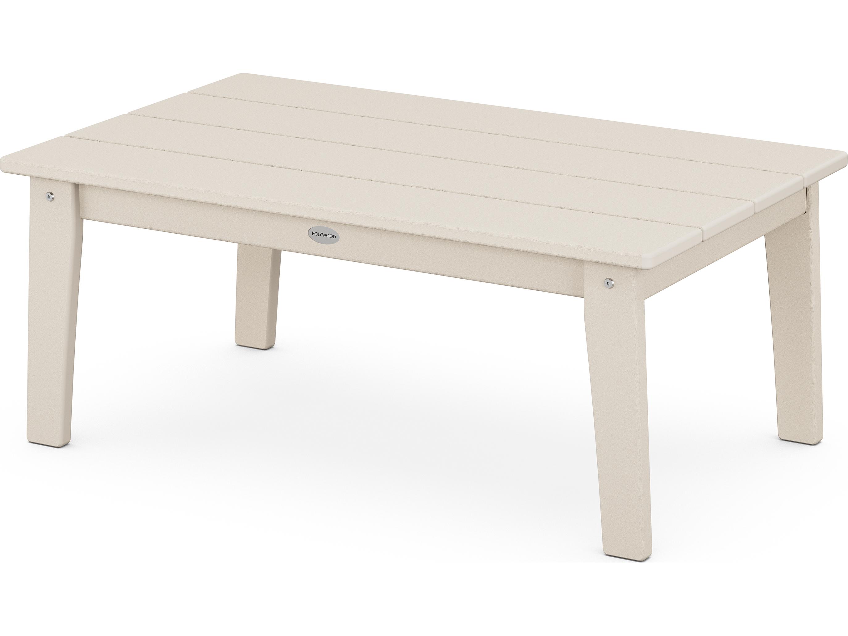 POLYWOOD® Lakeside Recycled Plastic Rectangular Outdoor Patio Coffee Table