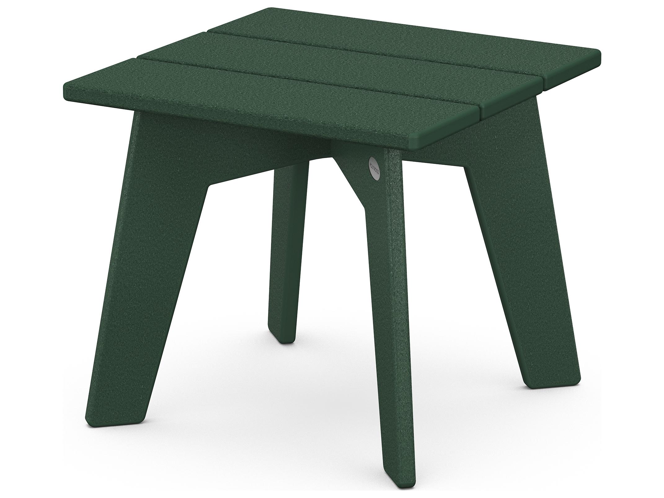POLYWOOD® Riviera Modern Recycled Plastic Square Outdoor Side Table