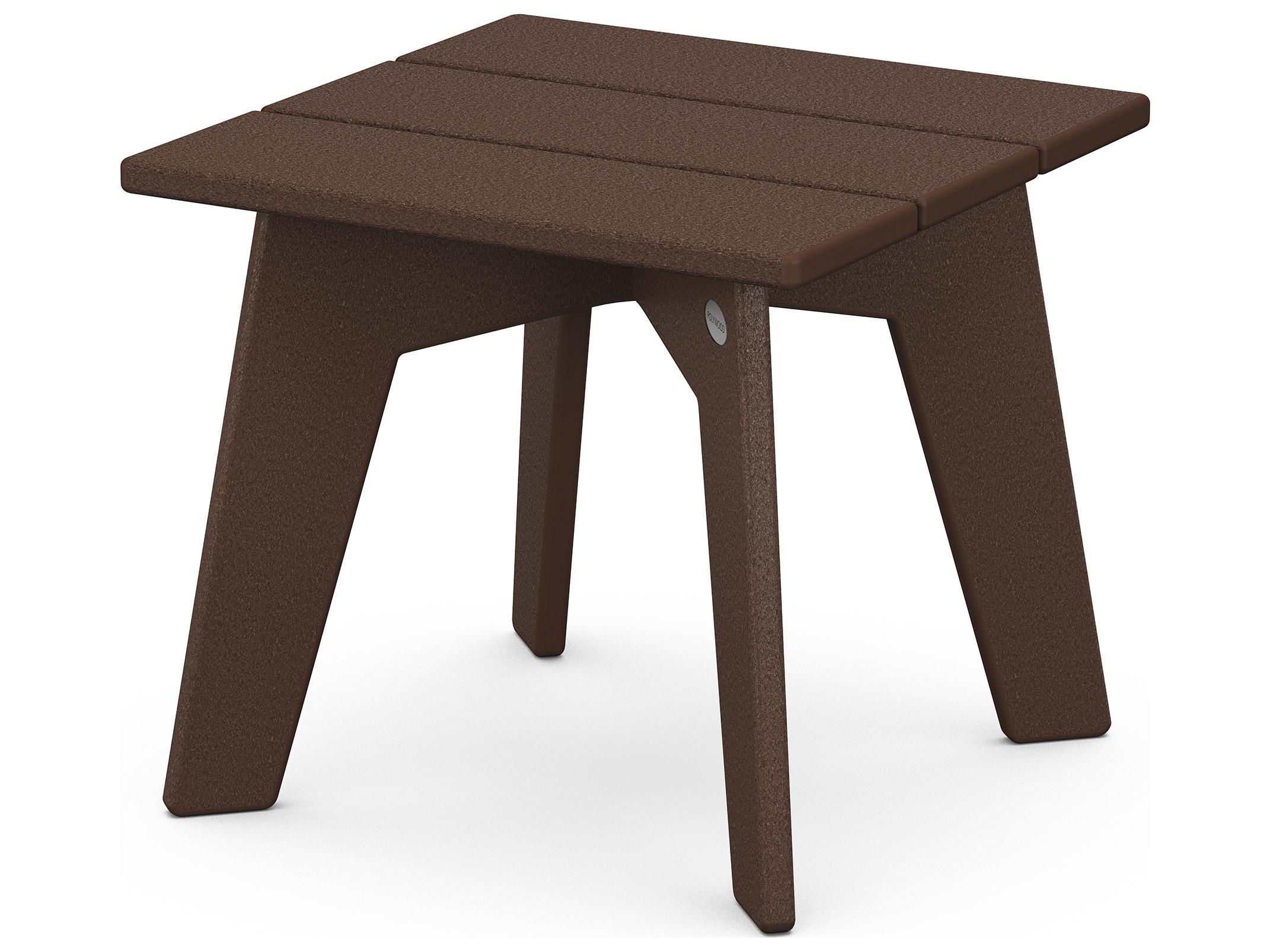 POLYWOOD® Riviera Modern Recycled Plastic Square Outdoor Side Table