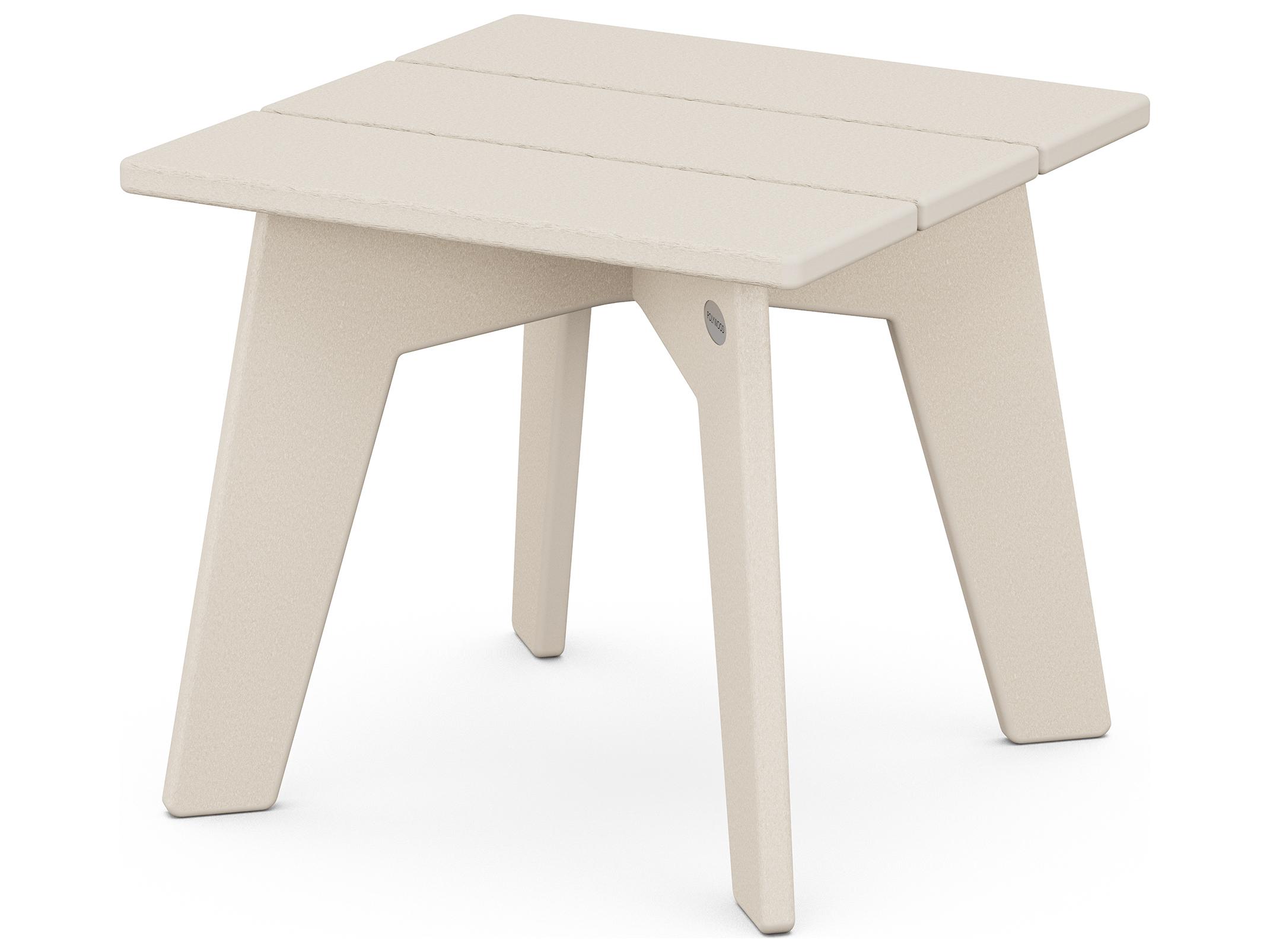POLYWOOD® Riviera Modern Recycled Plastic Square Outdoor Side Table