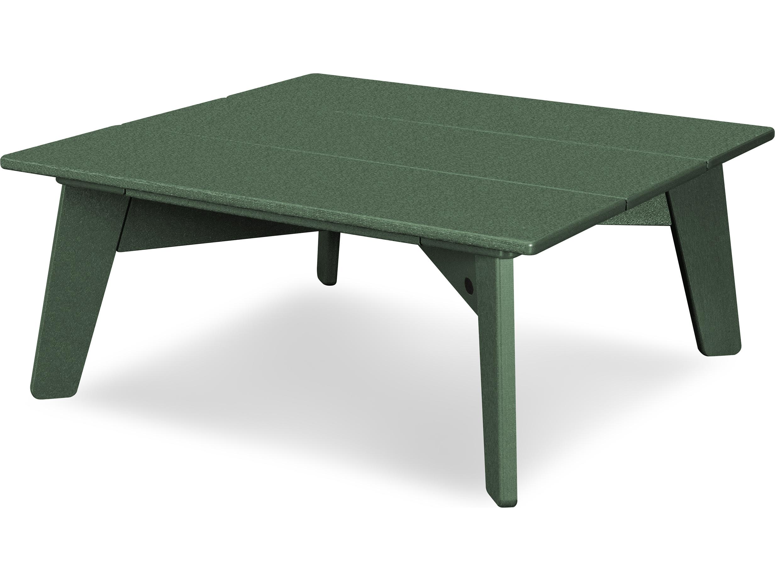 POLYWOOD® Riviera Modern Recycled Plastic Square Outdoor Patio Conversation Table