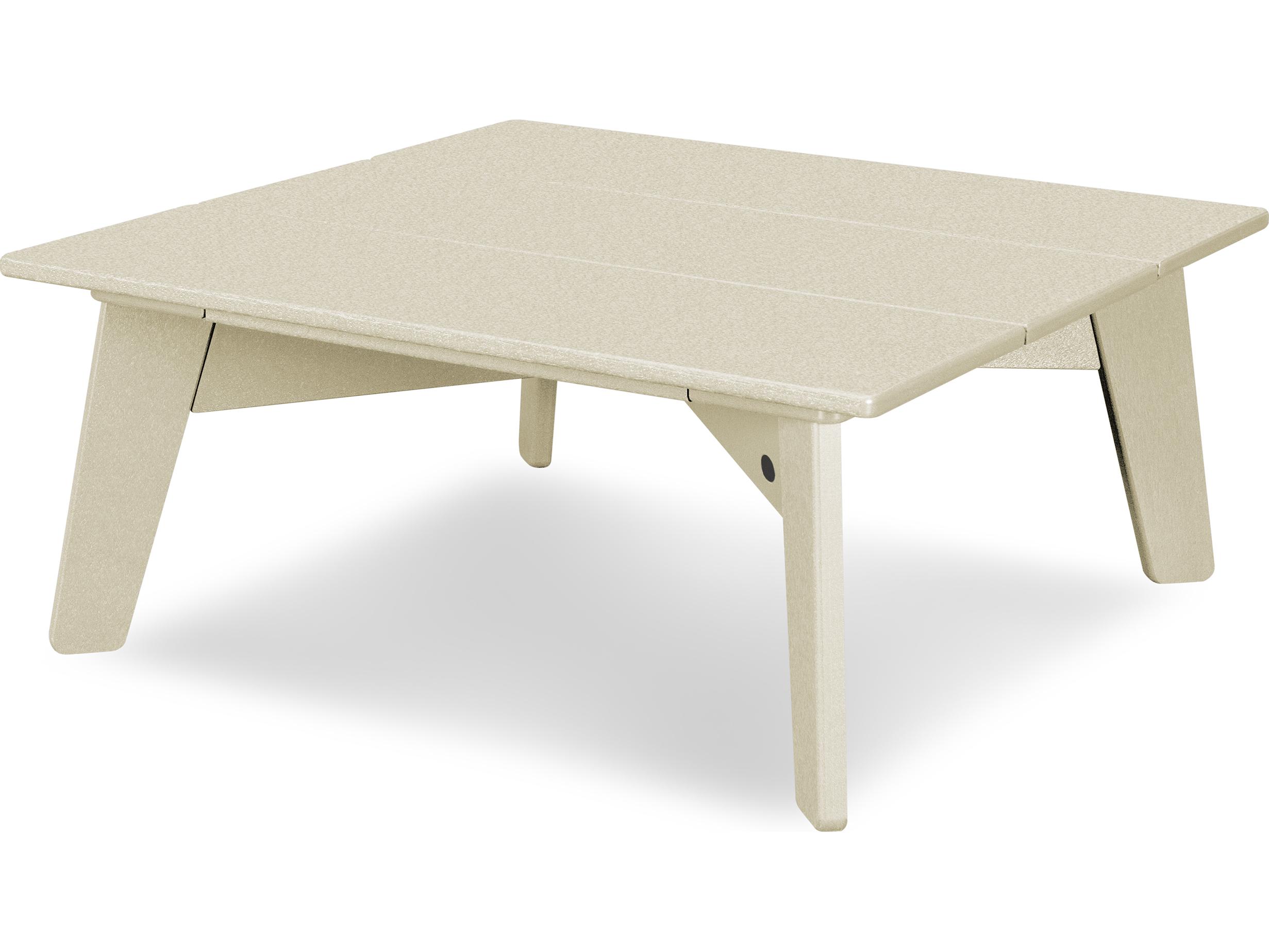 POLYWOOD® Riviera Modern Recycled Plastic Square Outdoor Patio Conversation Table