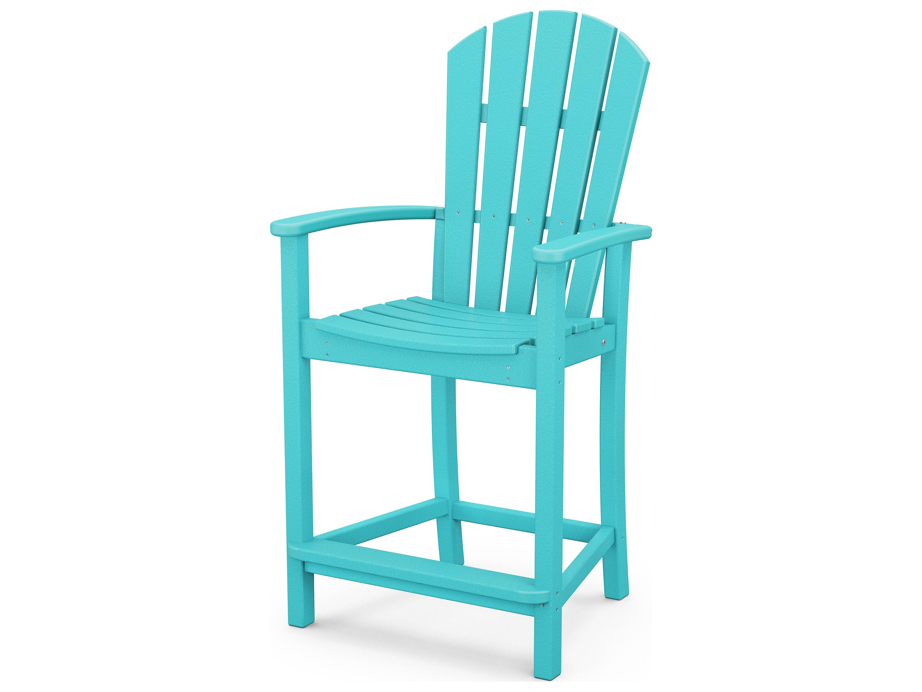 POLYWOOD® Palm Coast Recycled Plastic Outdoor Patio Counter Chair