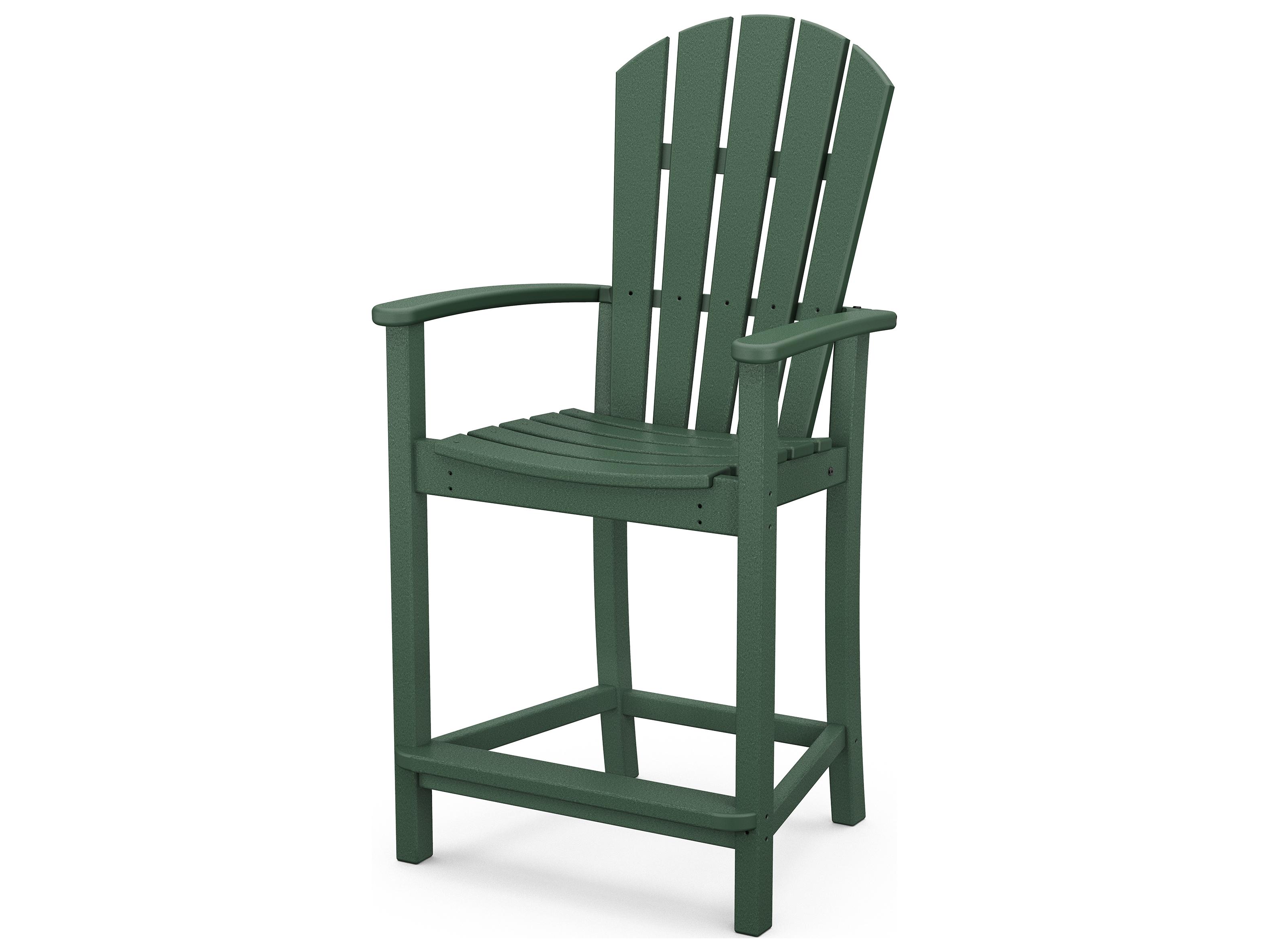 POLYWOOD® Palm Coast Recycled Plastic Outdoor Patio Counter Chair
