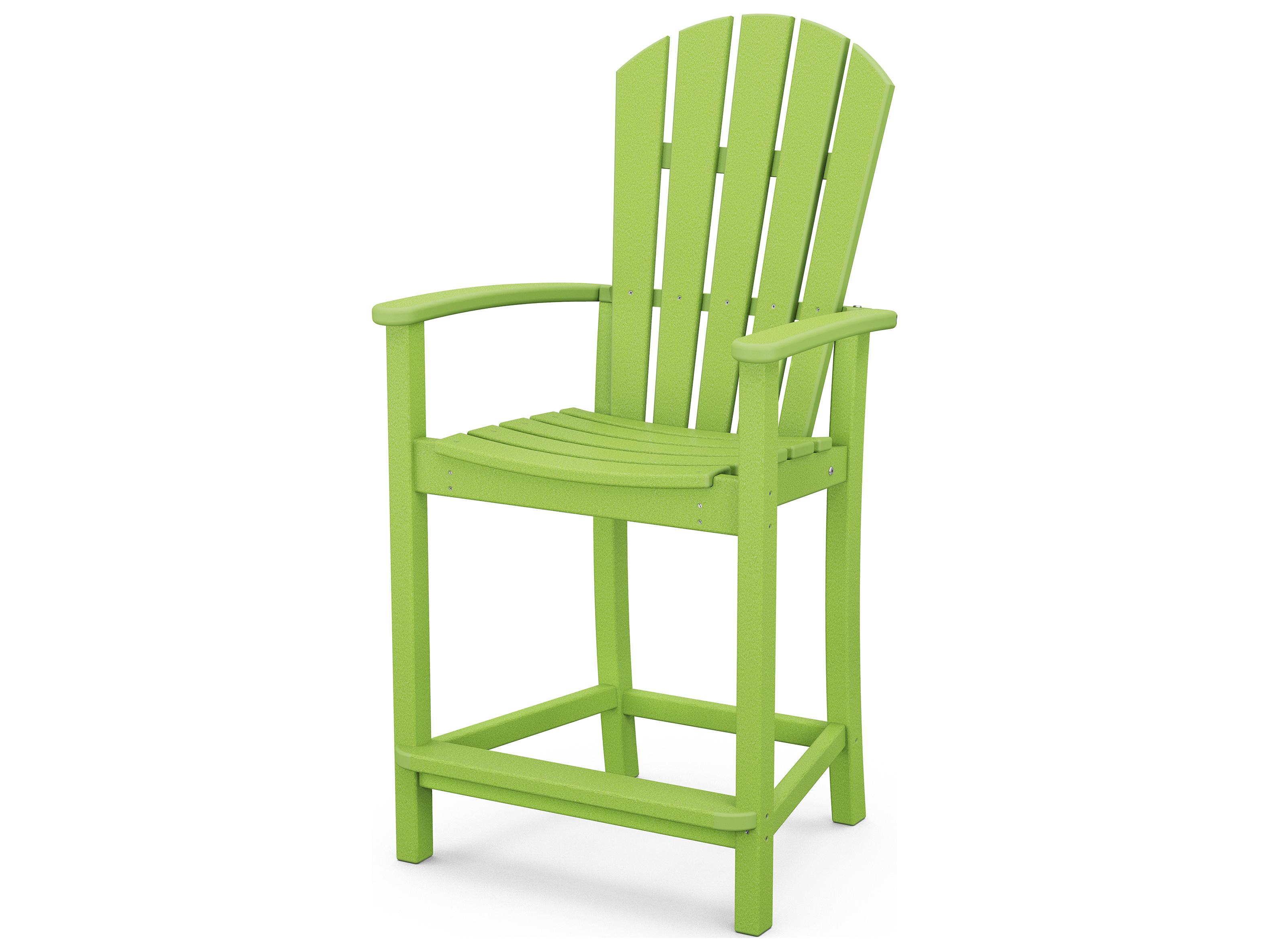 POLYWOOD® Palm Coast Recycled Plastic Outdoor Patio Counter Chair