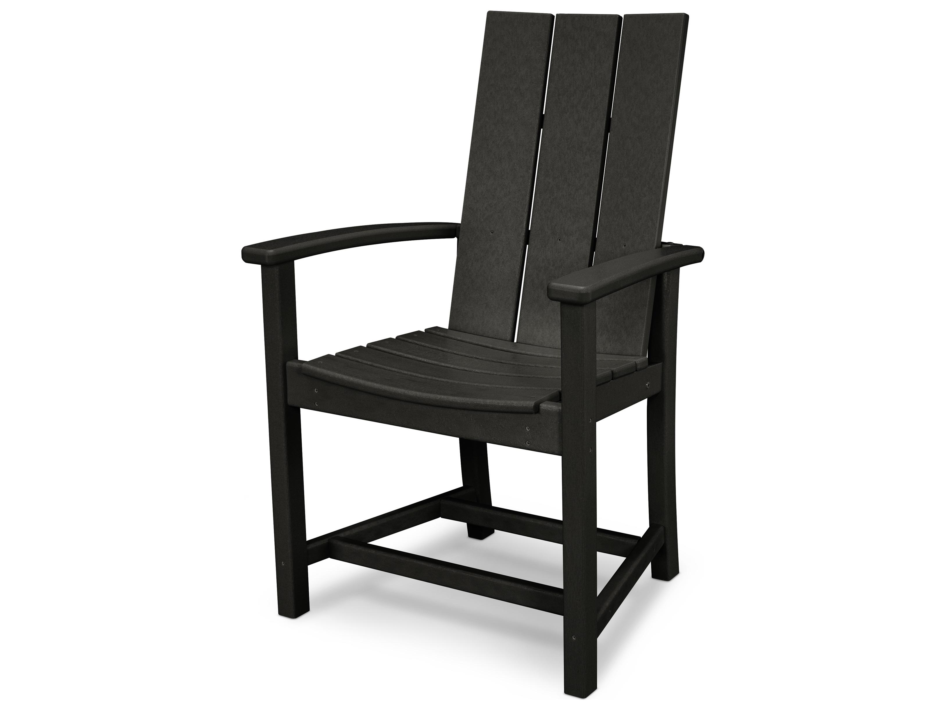 POLYWOOD® Modern Recycled Plastic Adirondack Outdoor Patio Dining Chair