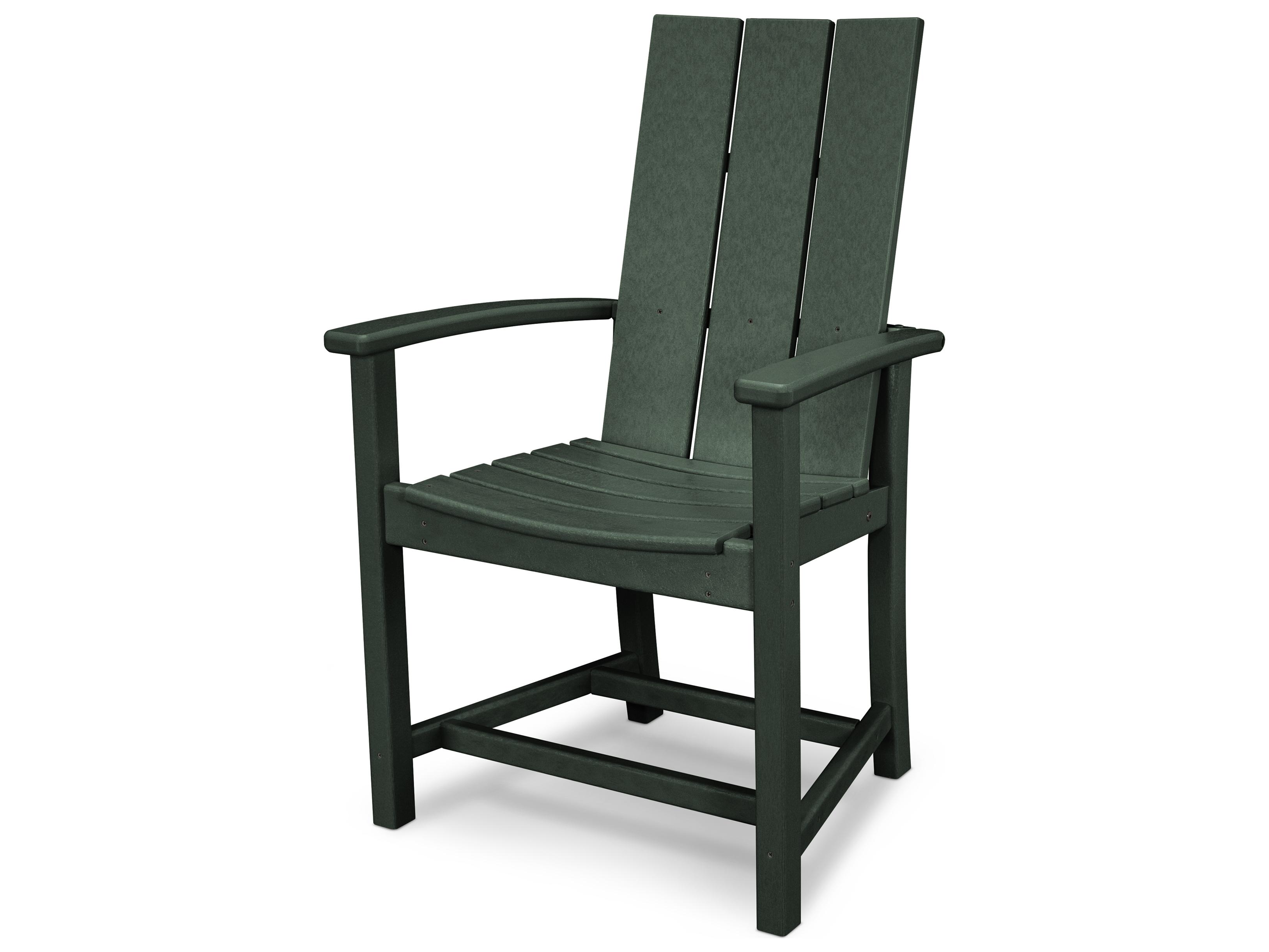 POLYWOOD® Modern Recycled Plastic Adirondack Outdoor Patio Dining Chair