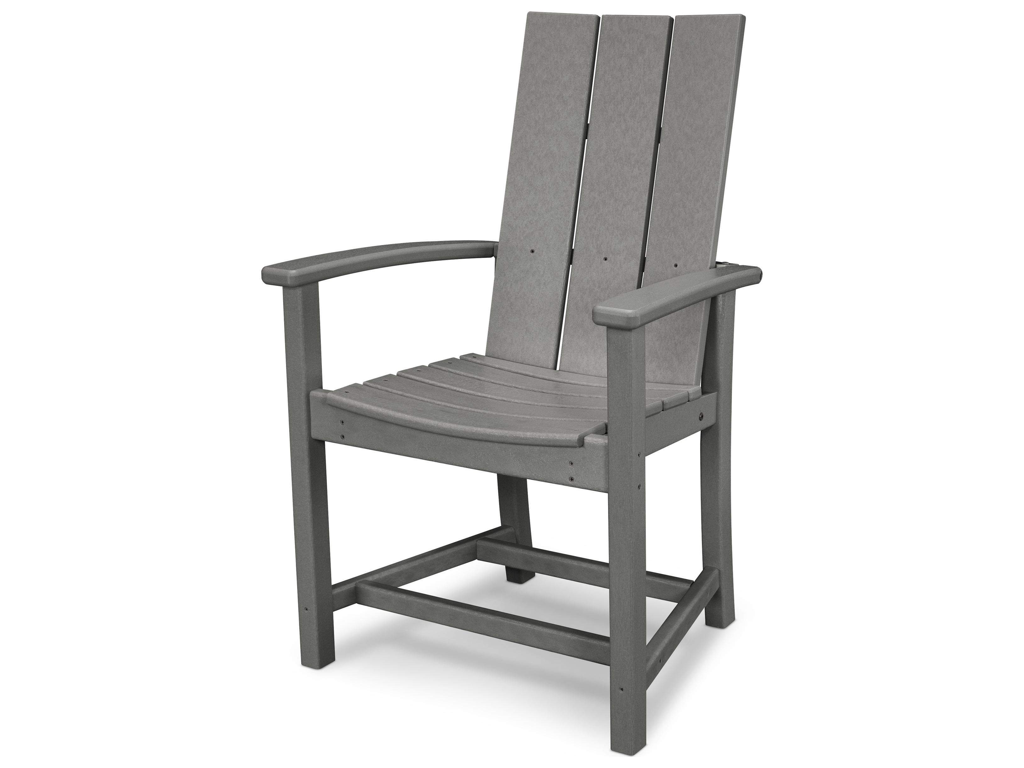 POLYWOOD® Modern Recycled Plastic Adirondack Outdoor Patio Dining Chair