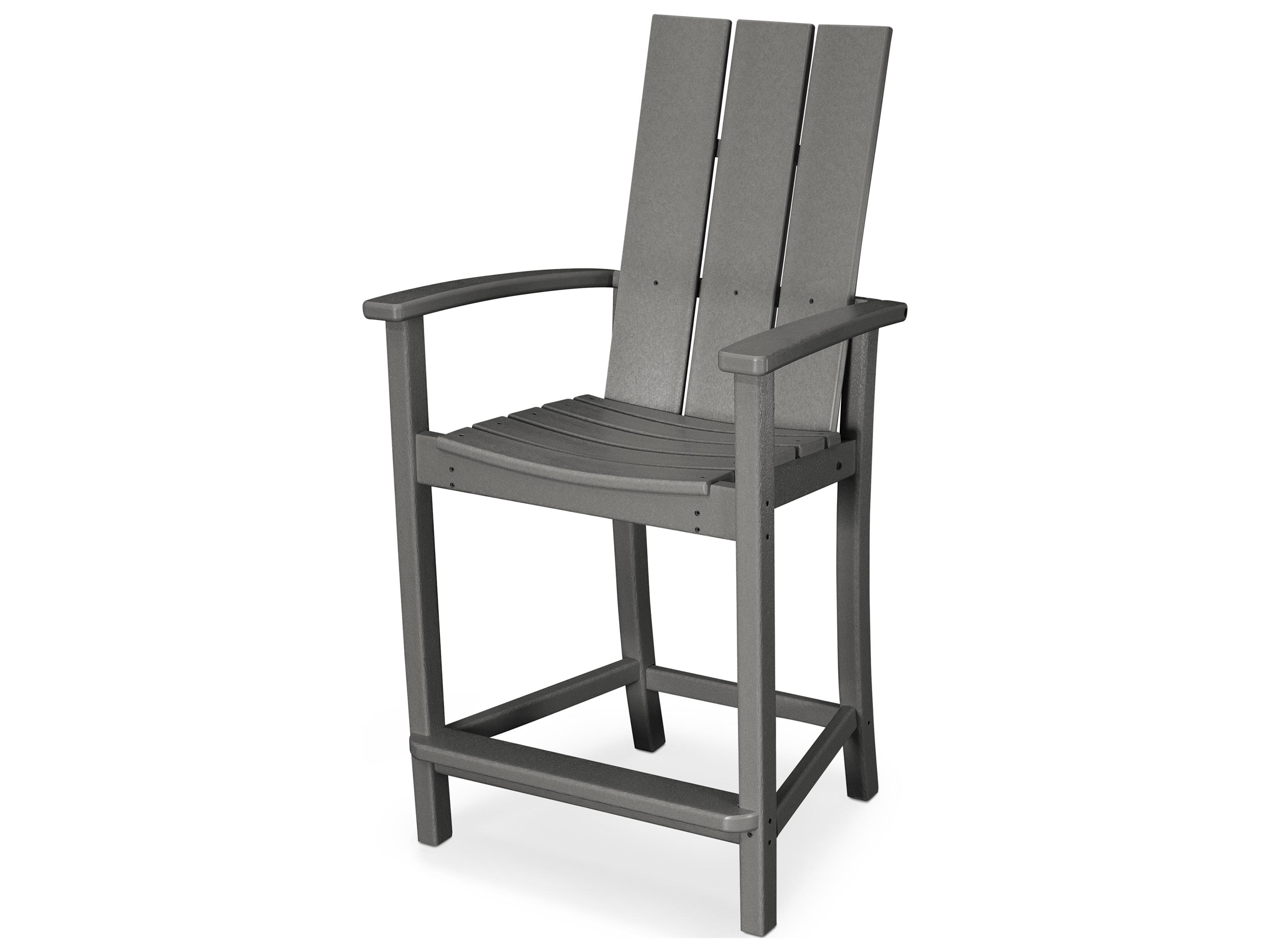 POLYWOOD® Modern Recycled Plastic Outdoor Patio Counter Stool