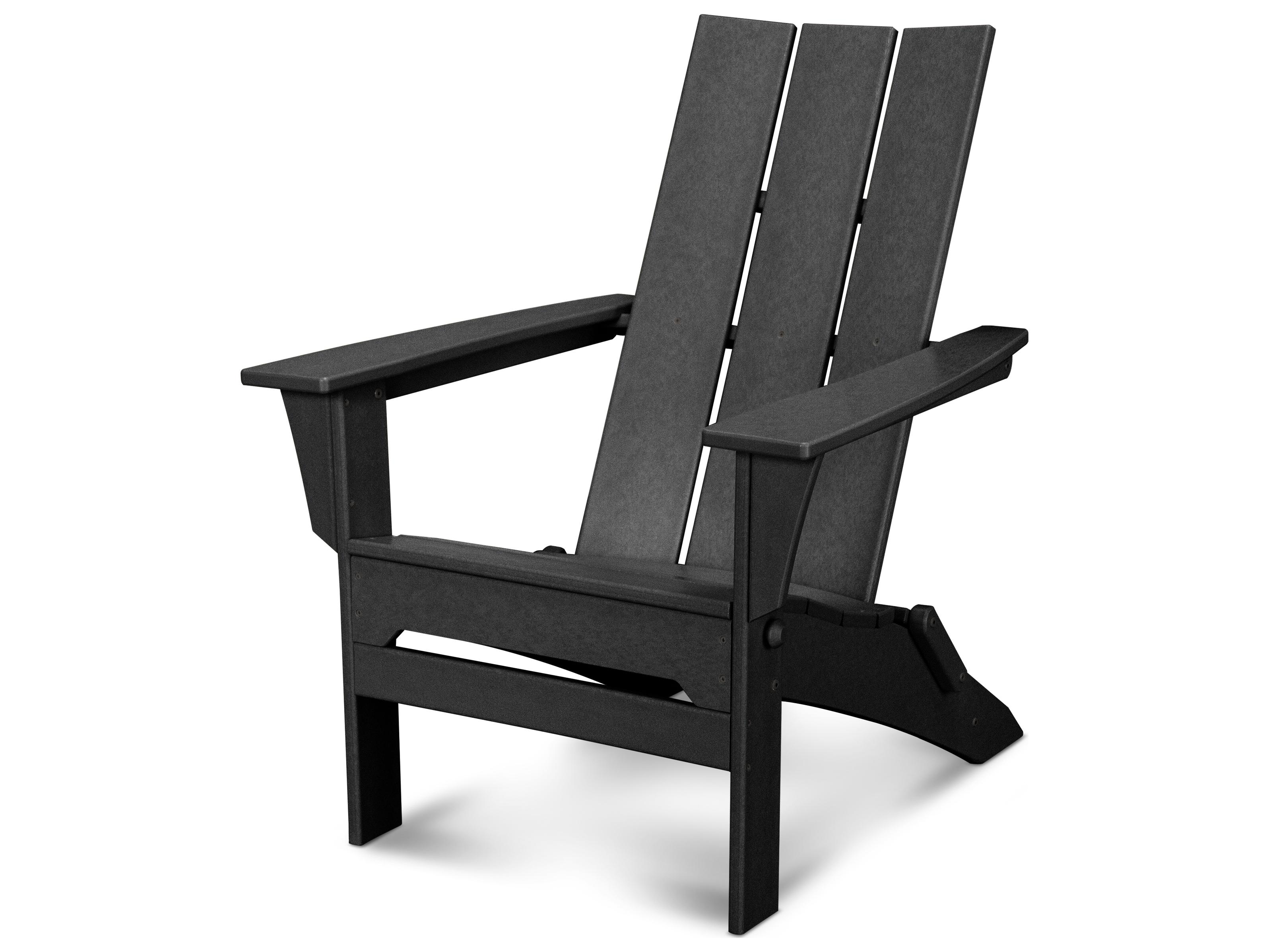 POLYWOOD® Modern Recycled Plastic Folding Patio Adirondack Chair
