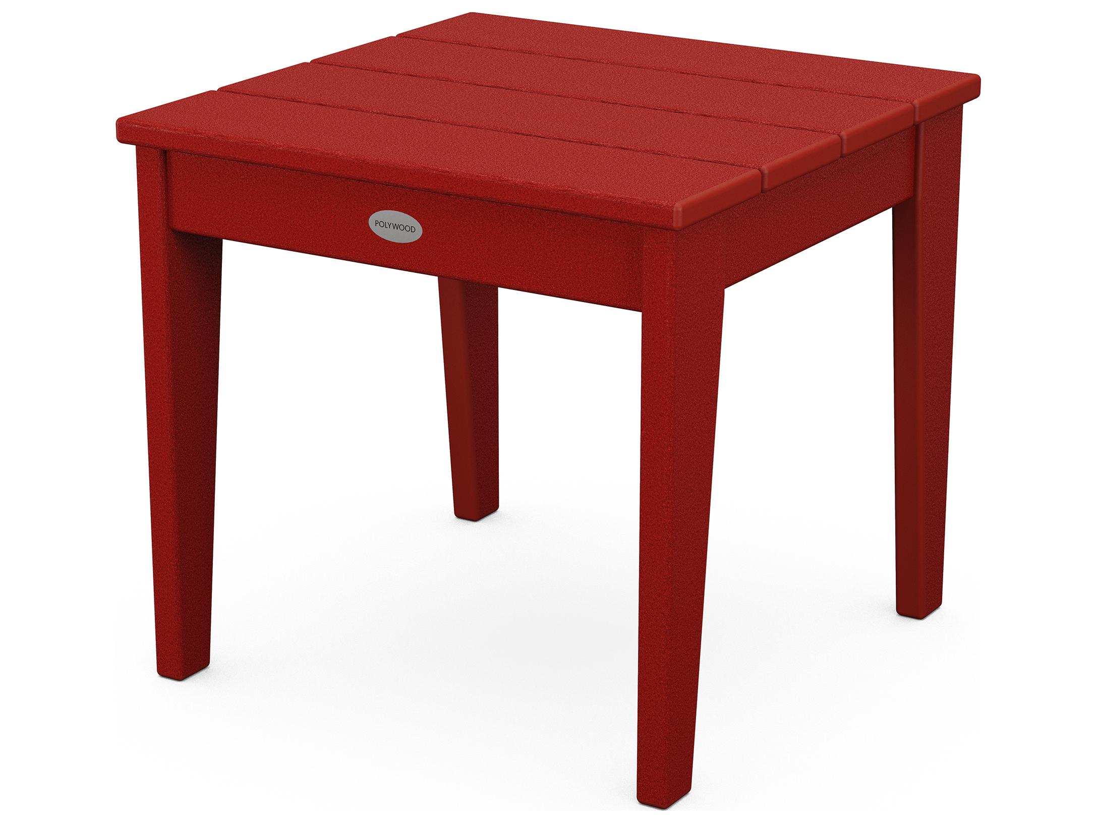 POLYWOOD® Modern Recycled Plastic Square Outdoor End Table
