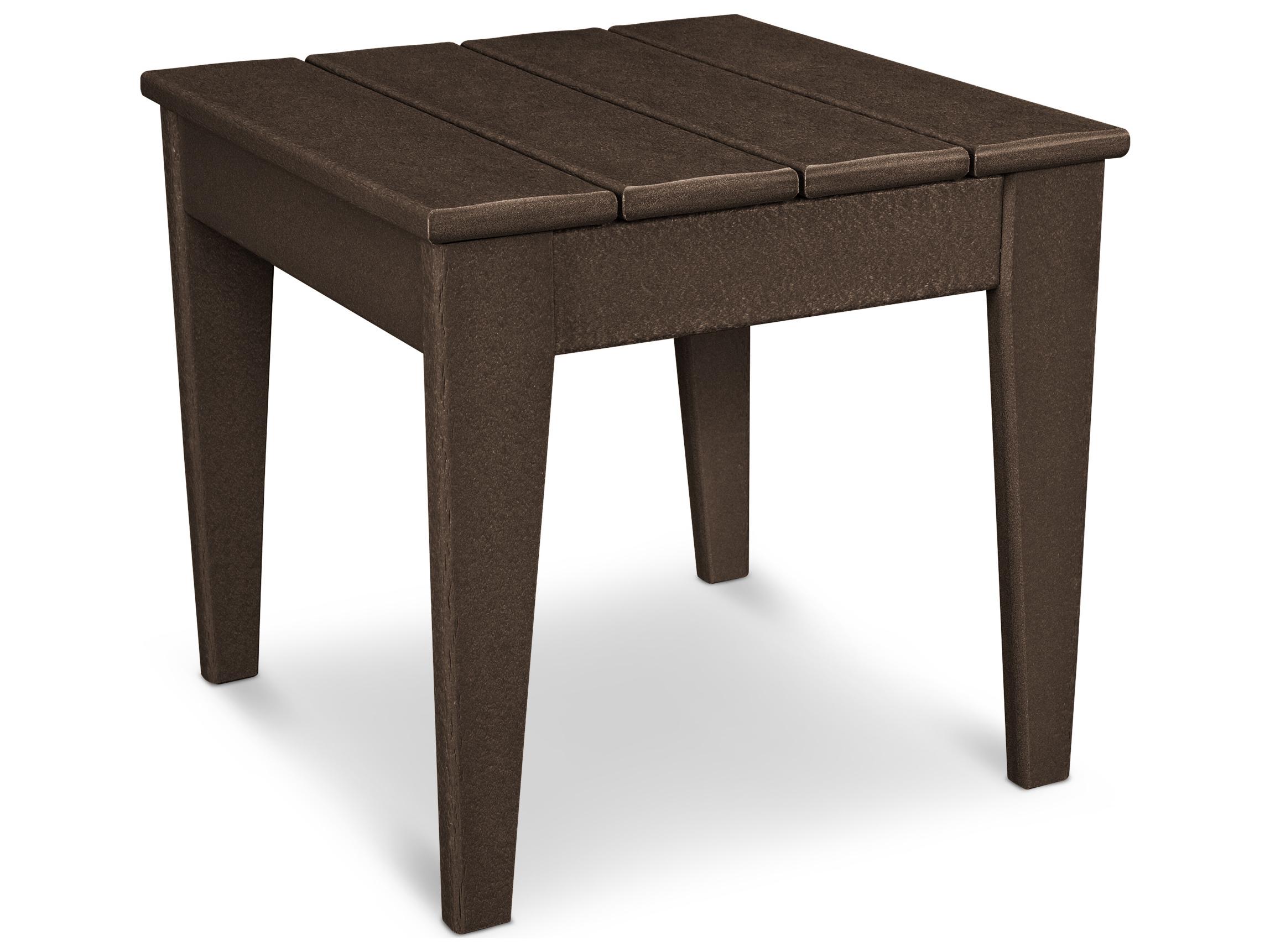 POLYWOOD® Modern Recycled Plastic Square Outdoor End Table
