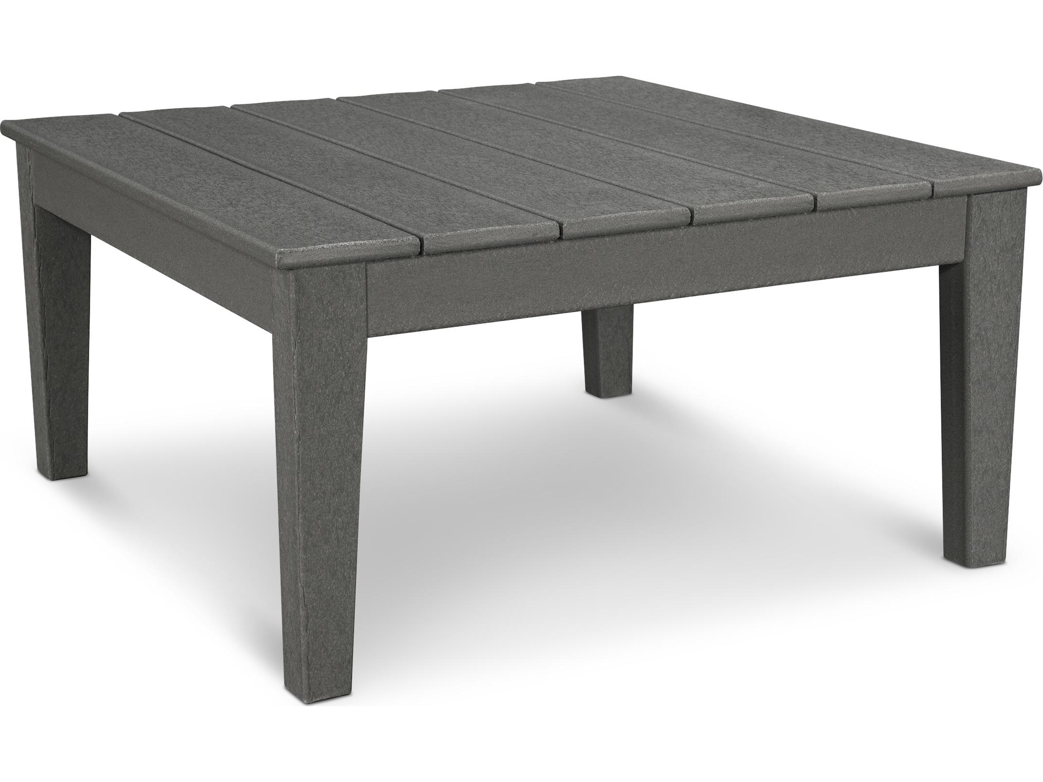 POLYWOOD® Modern Recycled Plastic Square Patio Conversation Table