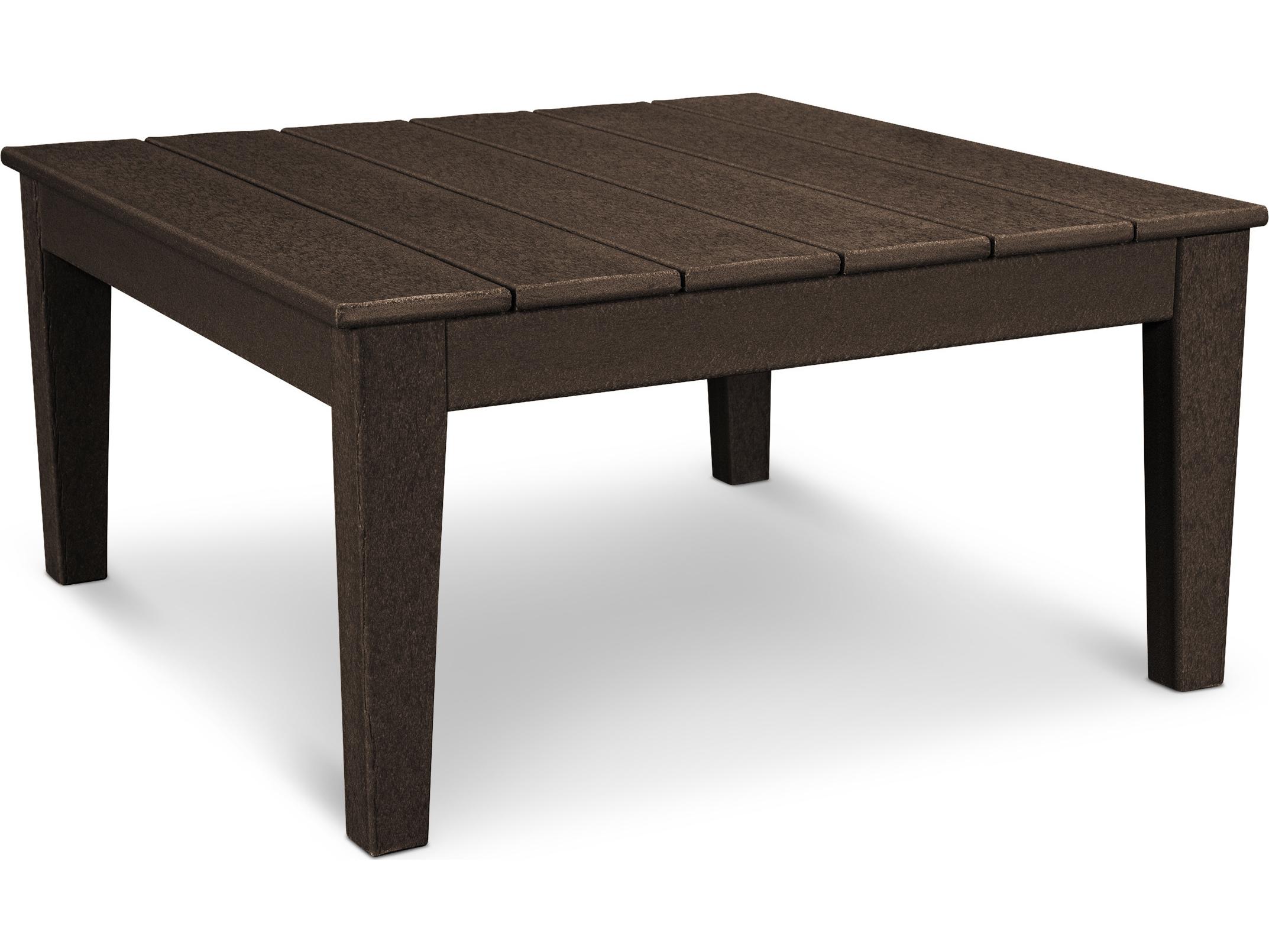POLYWOOD® Modern Recycled Plastic Square Patio Conversation Table