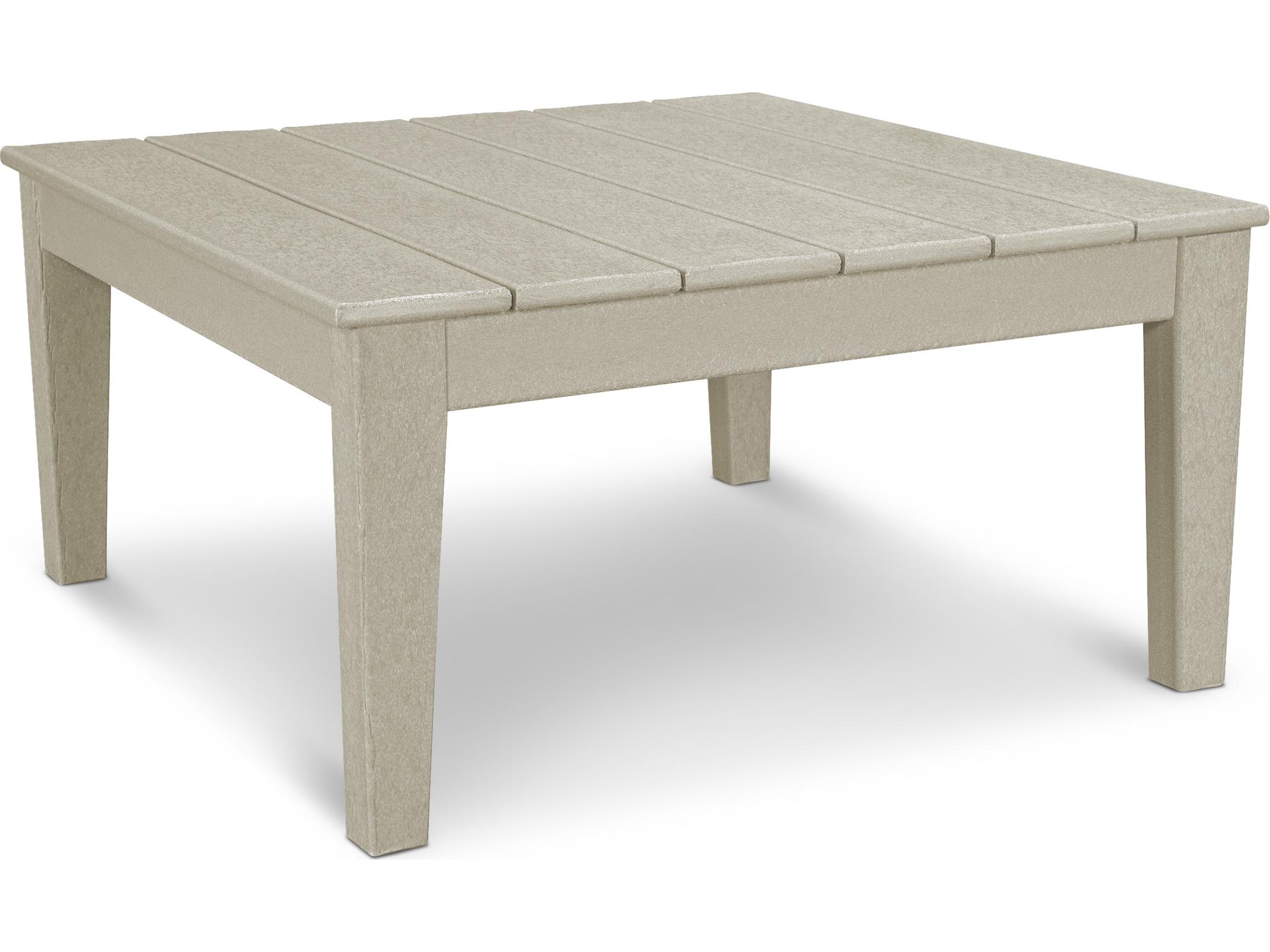 POLYWOOD® Modern Recycled Plastic Square Patio Conversation Table