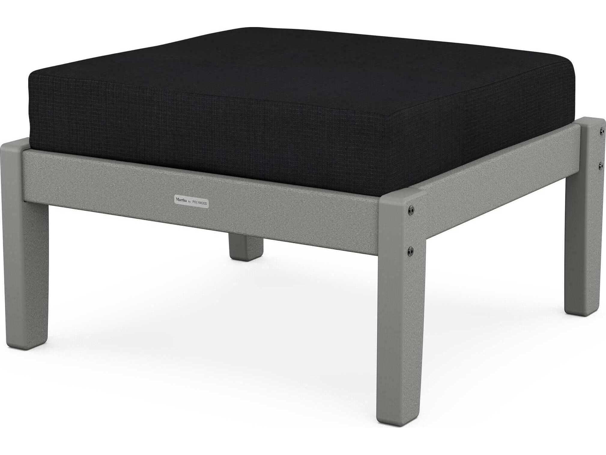 POLYWOOD® Martha Stewart by POLYWOOD® Chinoiserie Deep Seating Outdoor Patio Ottoman