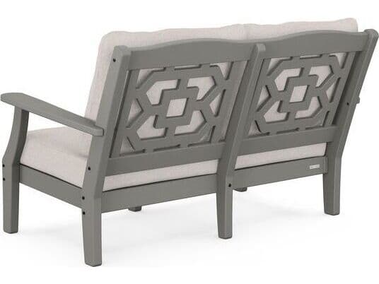 POLYWOOD® Martha Stewart by POLYWOOD® Chinoiserie Deep Seating Outdoor Patio Loveseat