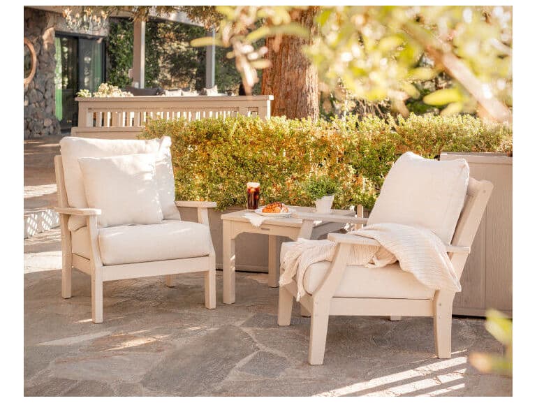 POLYWOOD® Martha Stewart Chinoiserie Outdoor Patio End Table